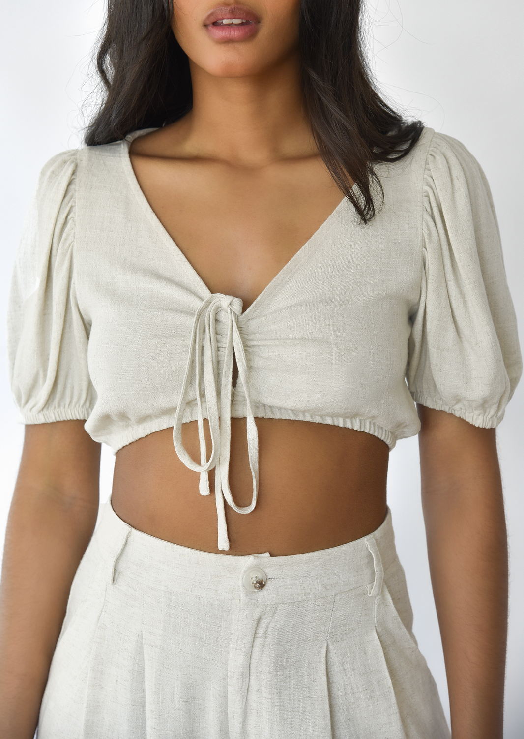 Linen crop top