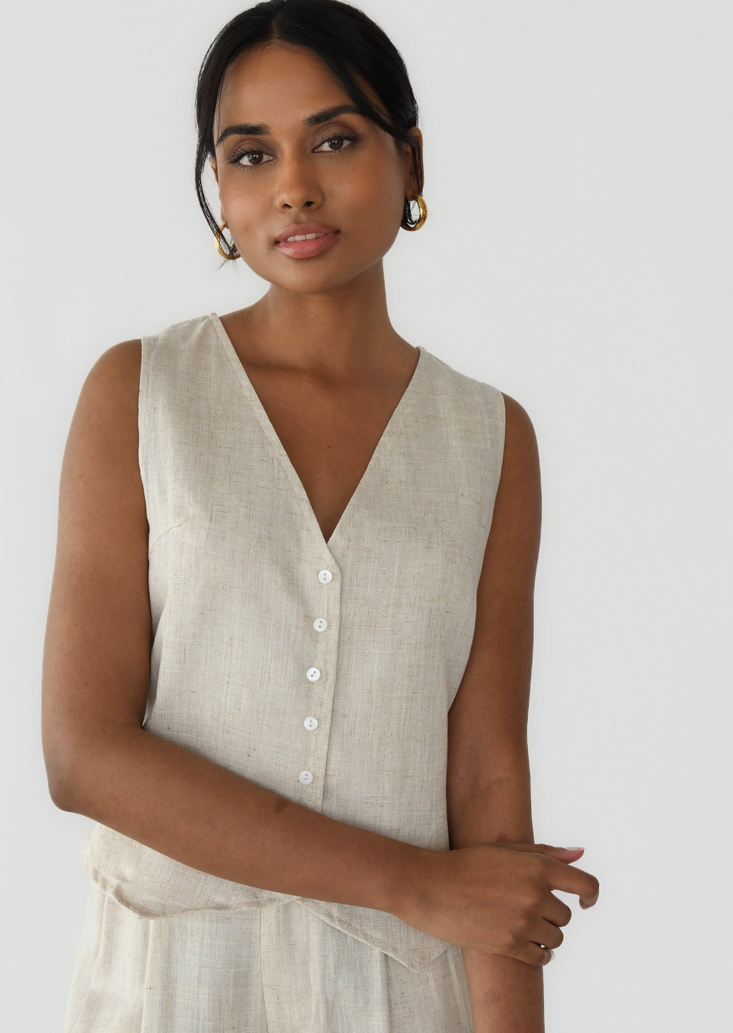 Linen vest