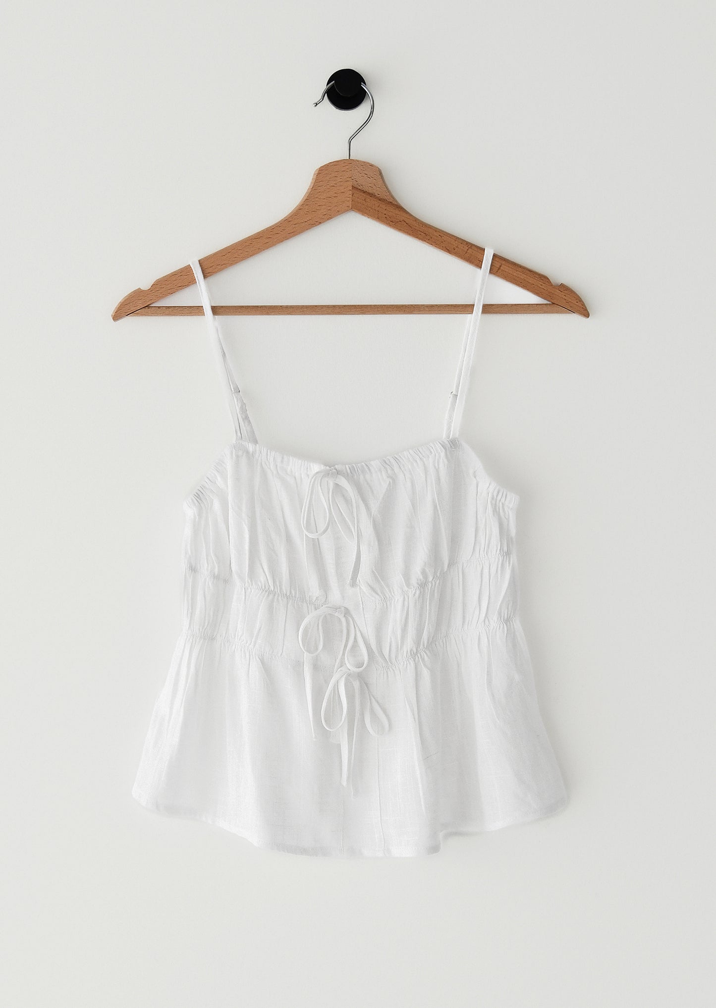 Linen ruffle top 