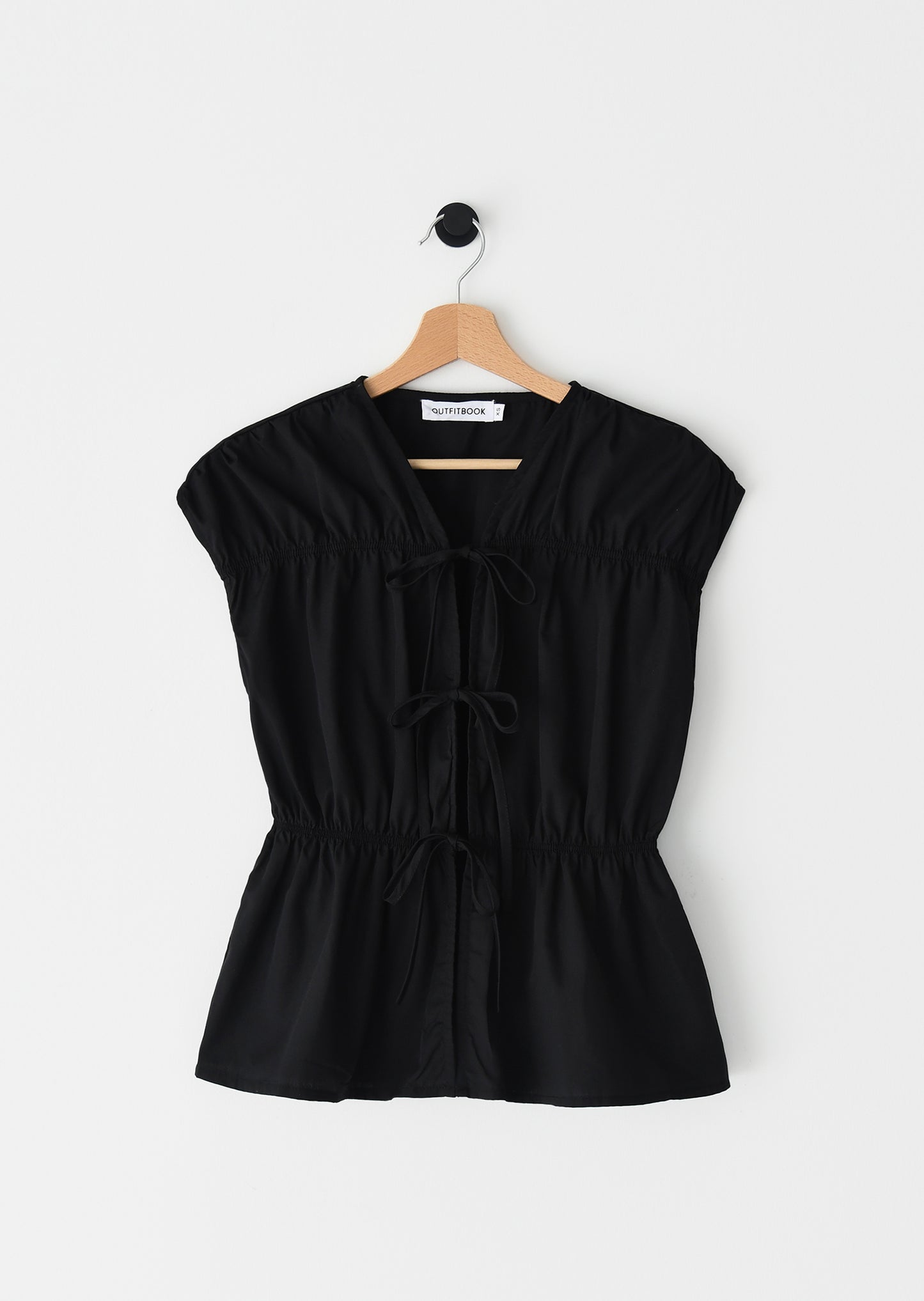 Tie front sleeveless blouse 