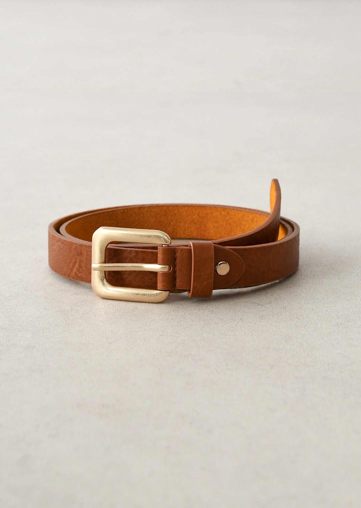 Belt with square buckle