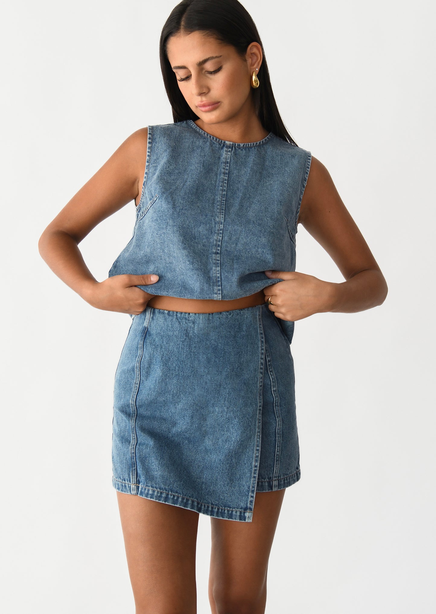 Jupe short en jean