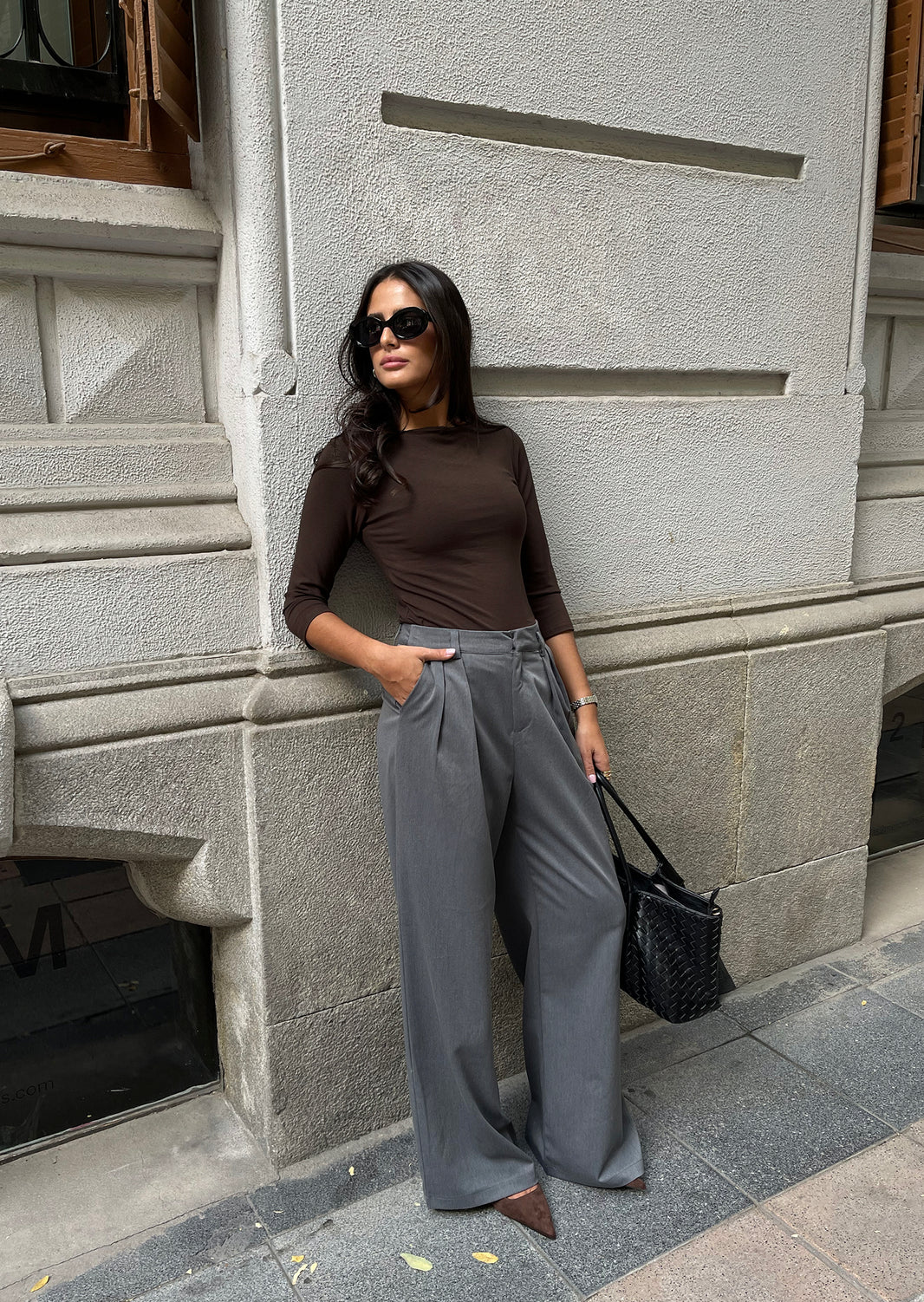 Pantalon pinces wideleg