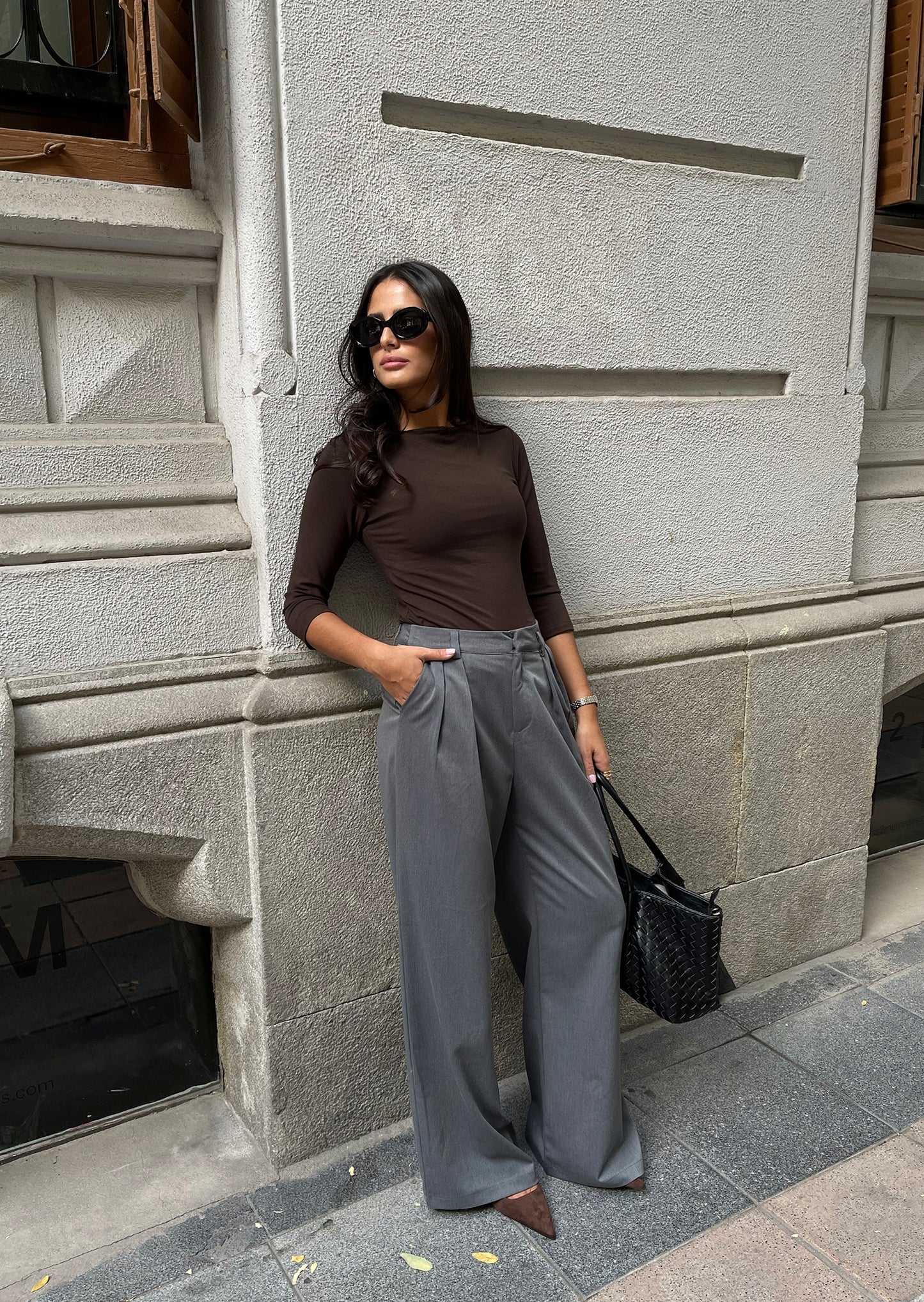 Pantalon pinces wideleg