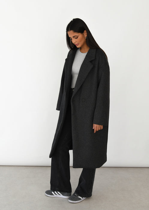 Manteau long laine – - Main Image