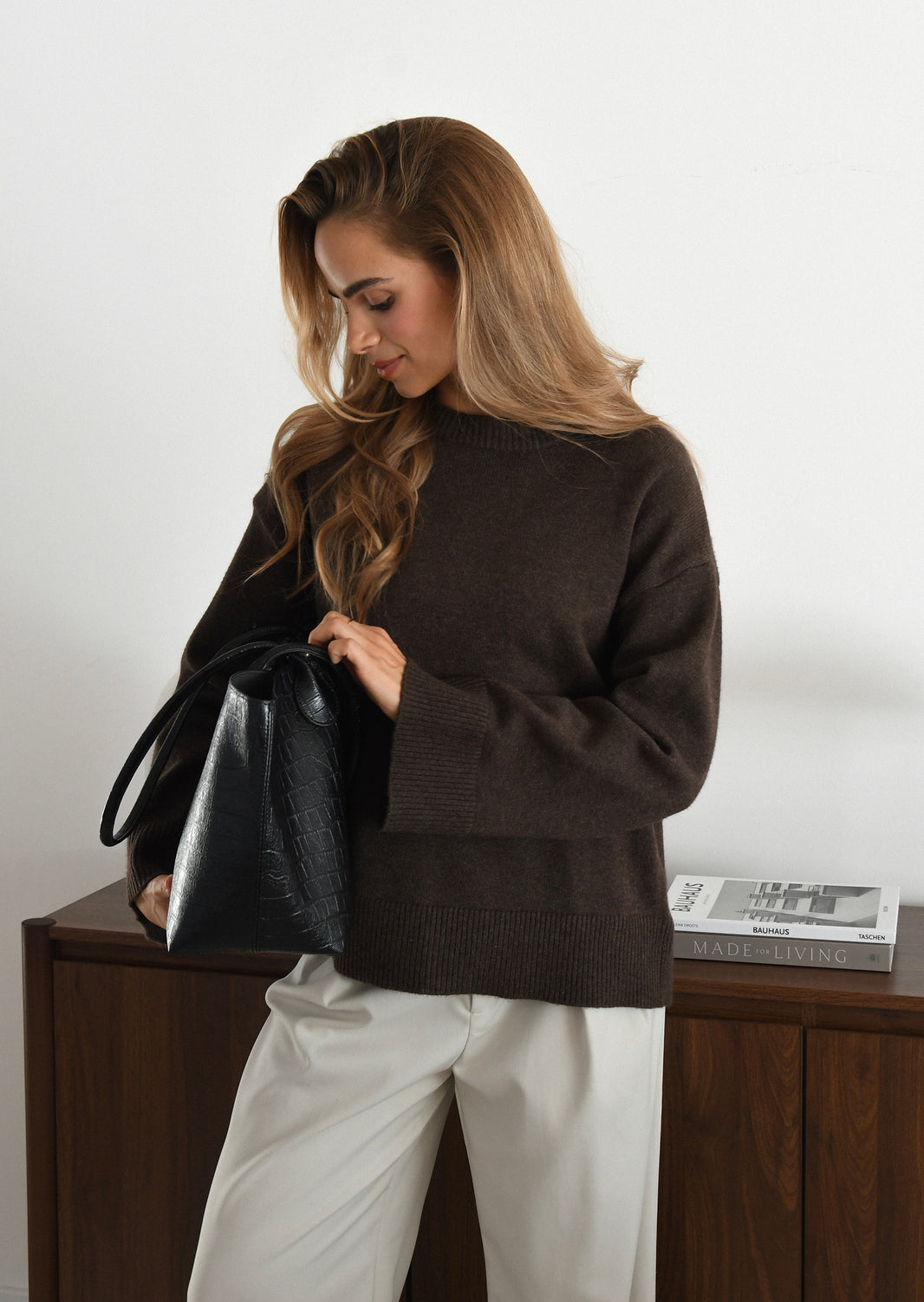 Pull en maille col rond