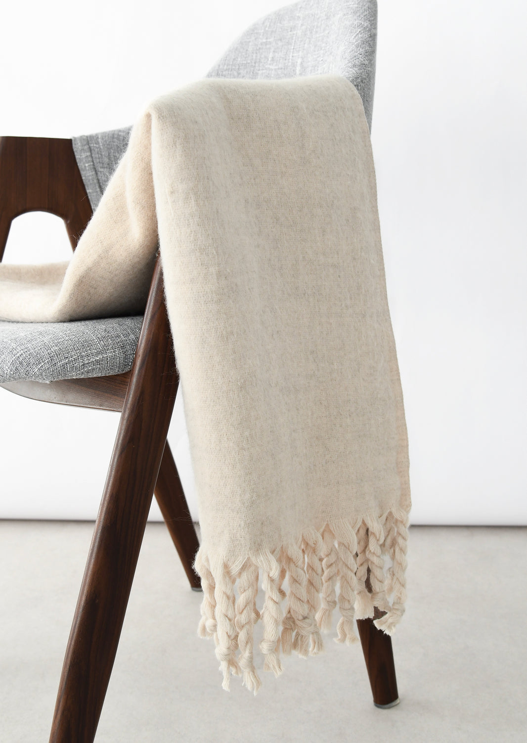 Écharpe en maille à franges