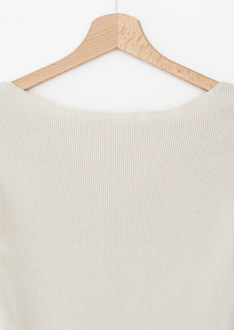 Black Boat Neck Elegant Ribbed Knitted Loose Sweater main image 0
