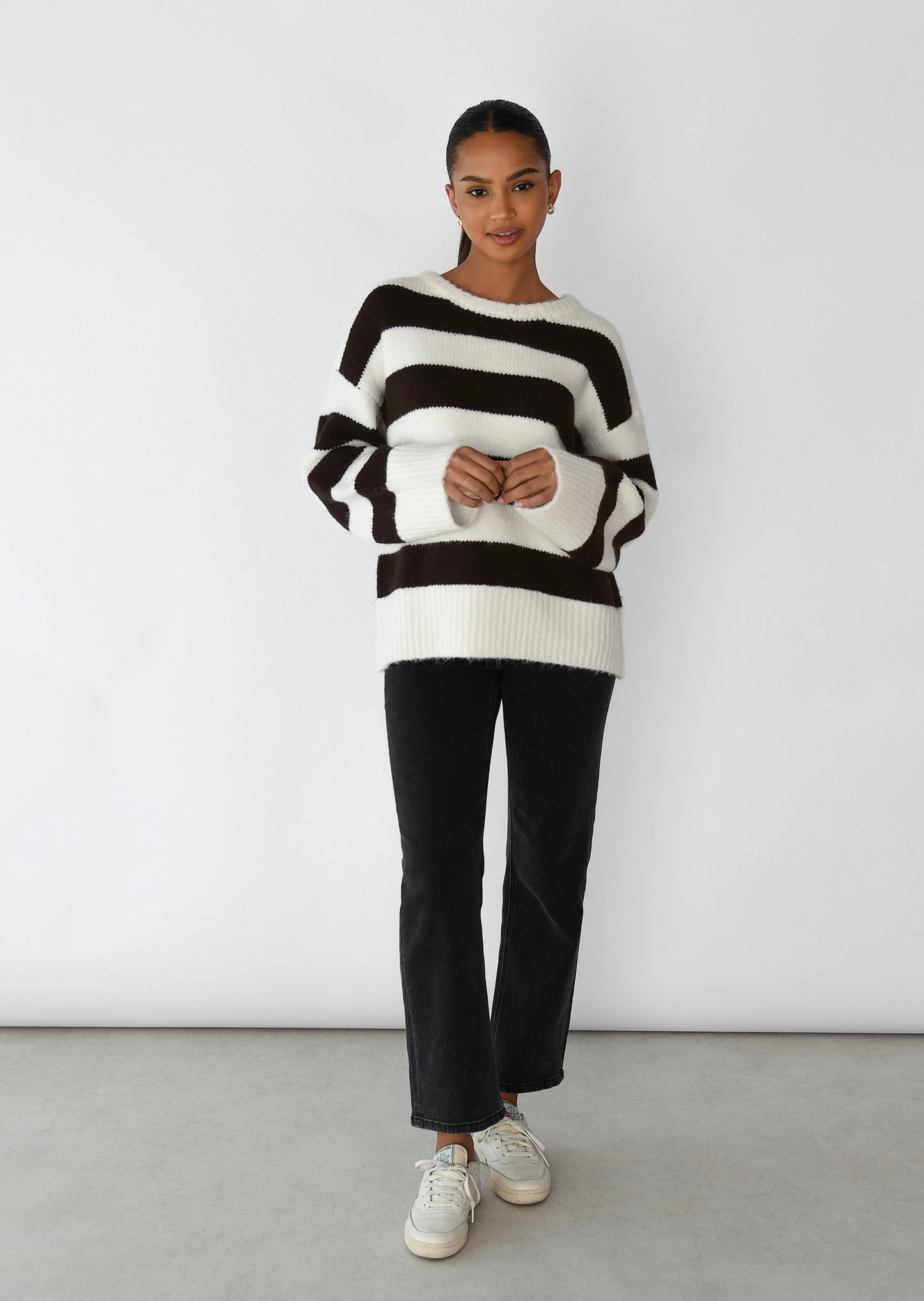 Pull en maille rayures