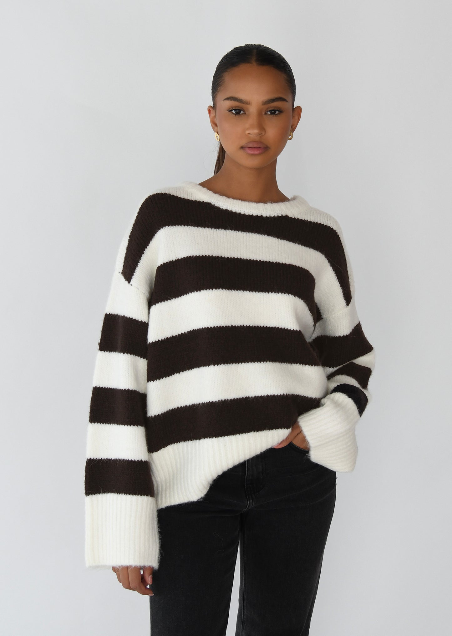 Pull en maille rayures