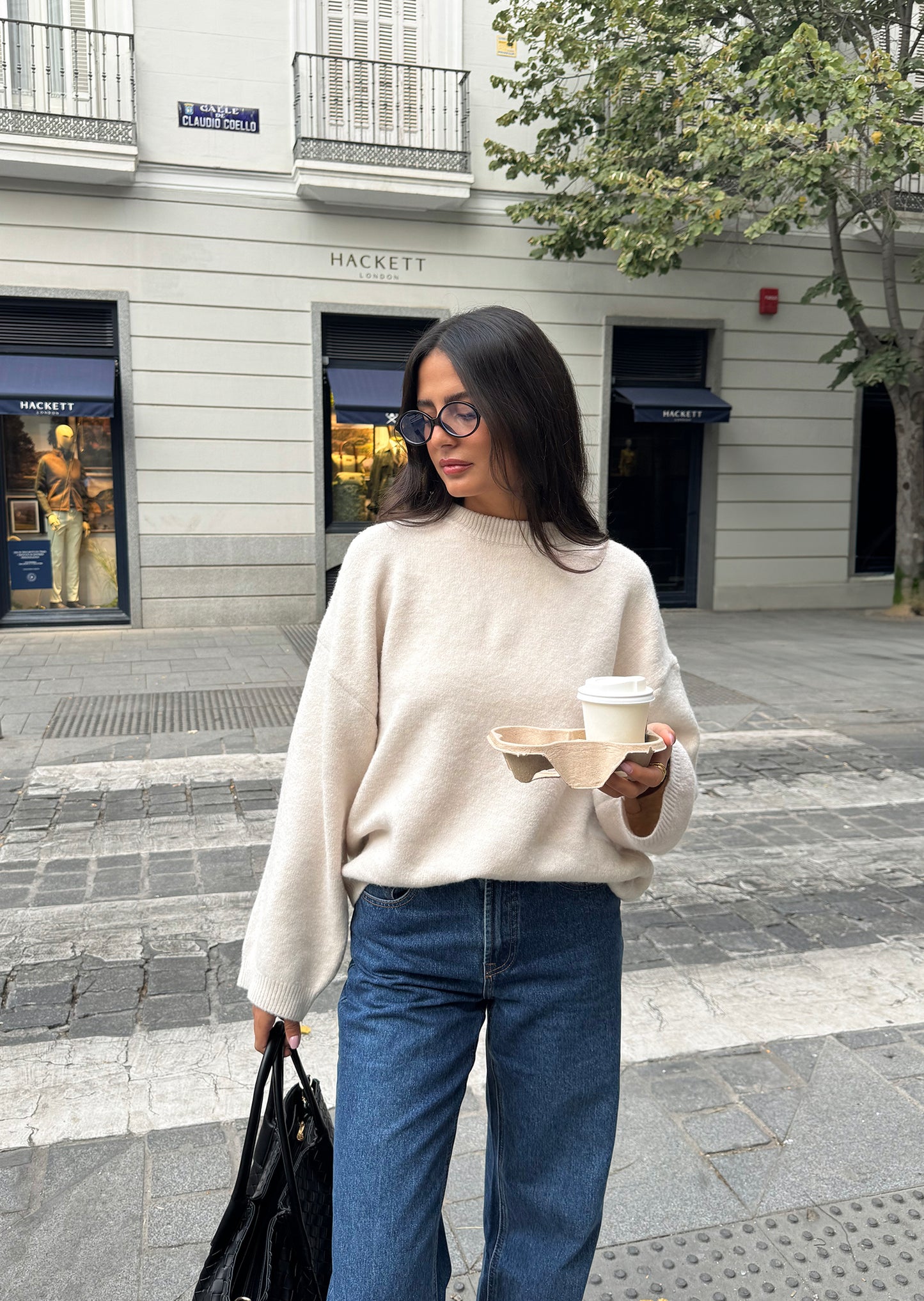 Jersey oversize cuello redondo