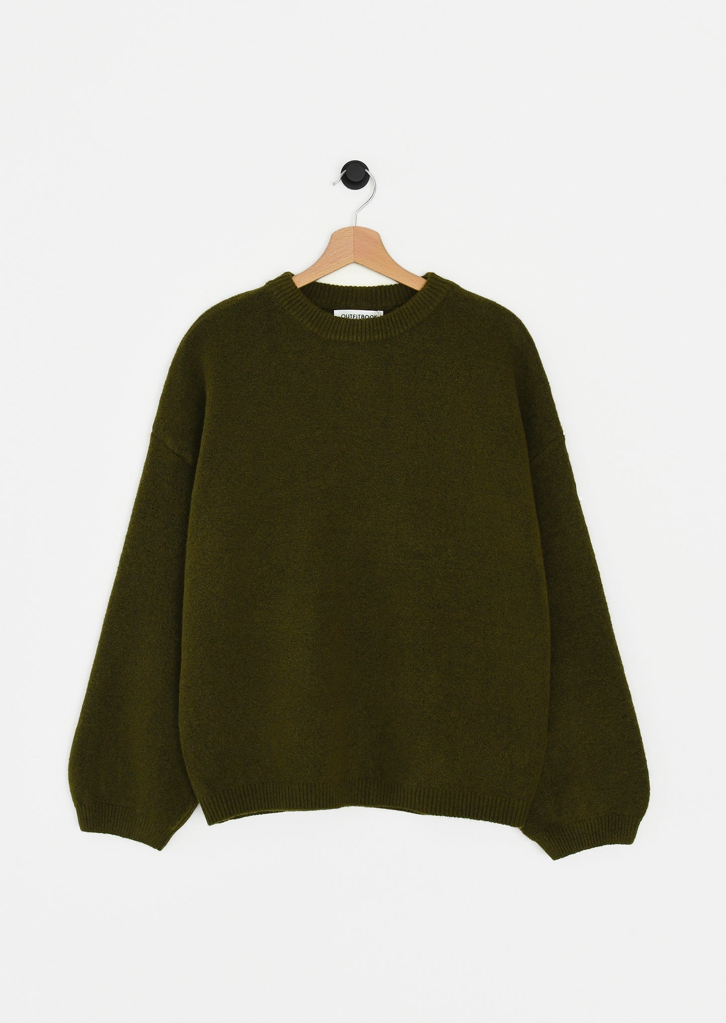 Oversized round-neck knit sweater 