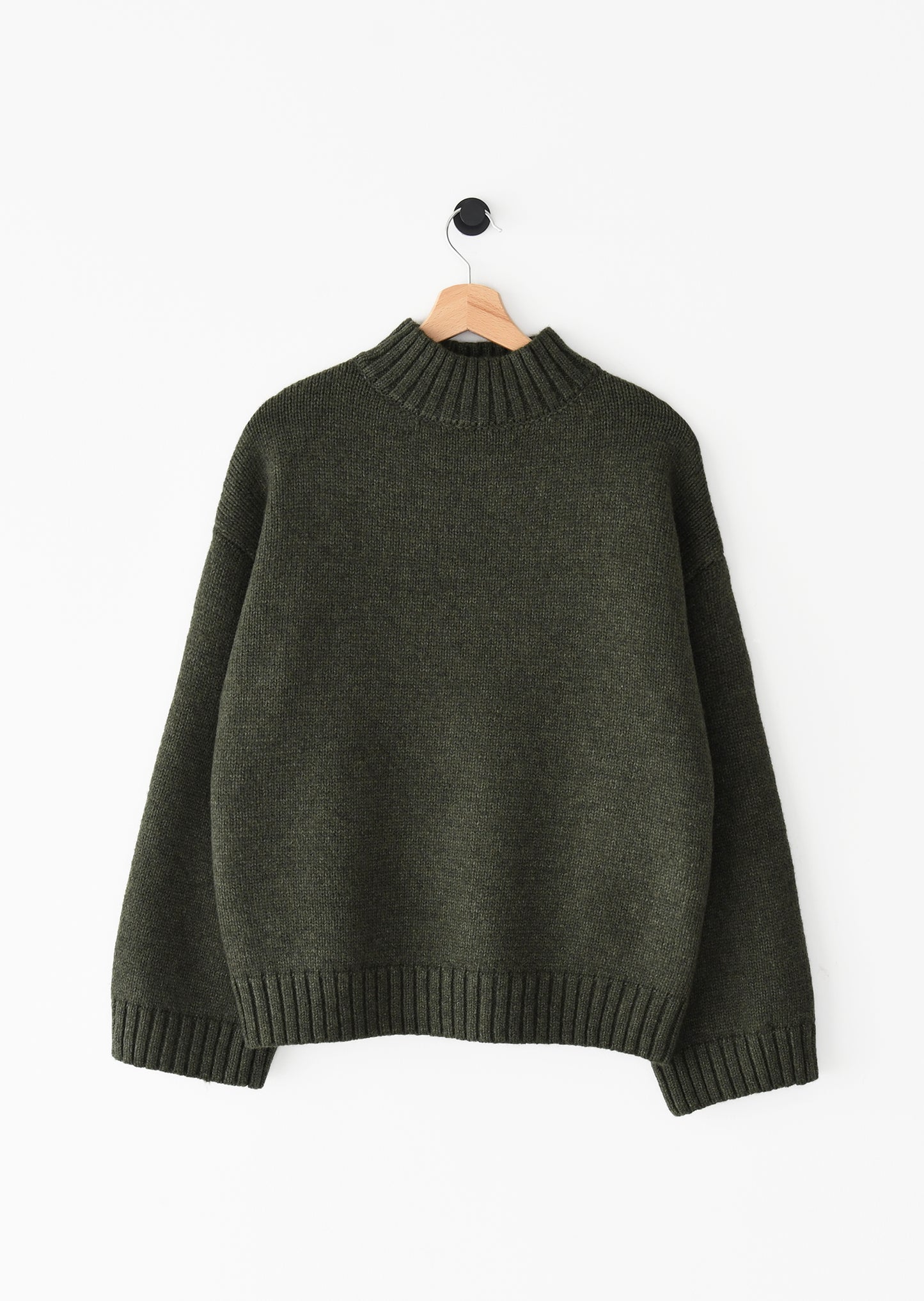 High neck knit sweater 