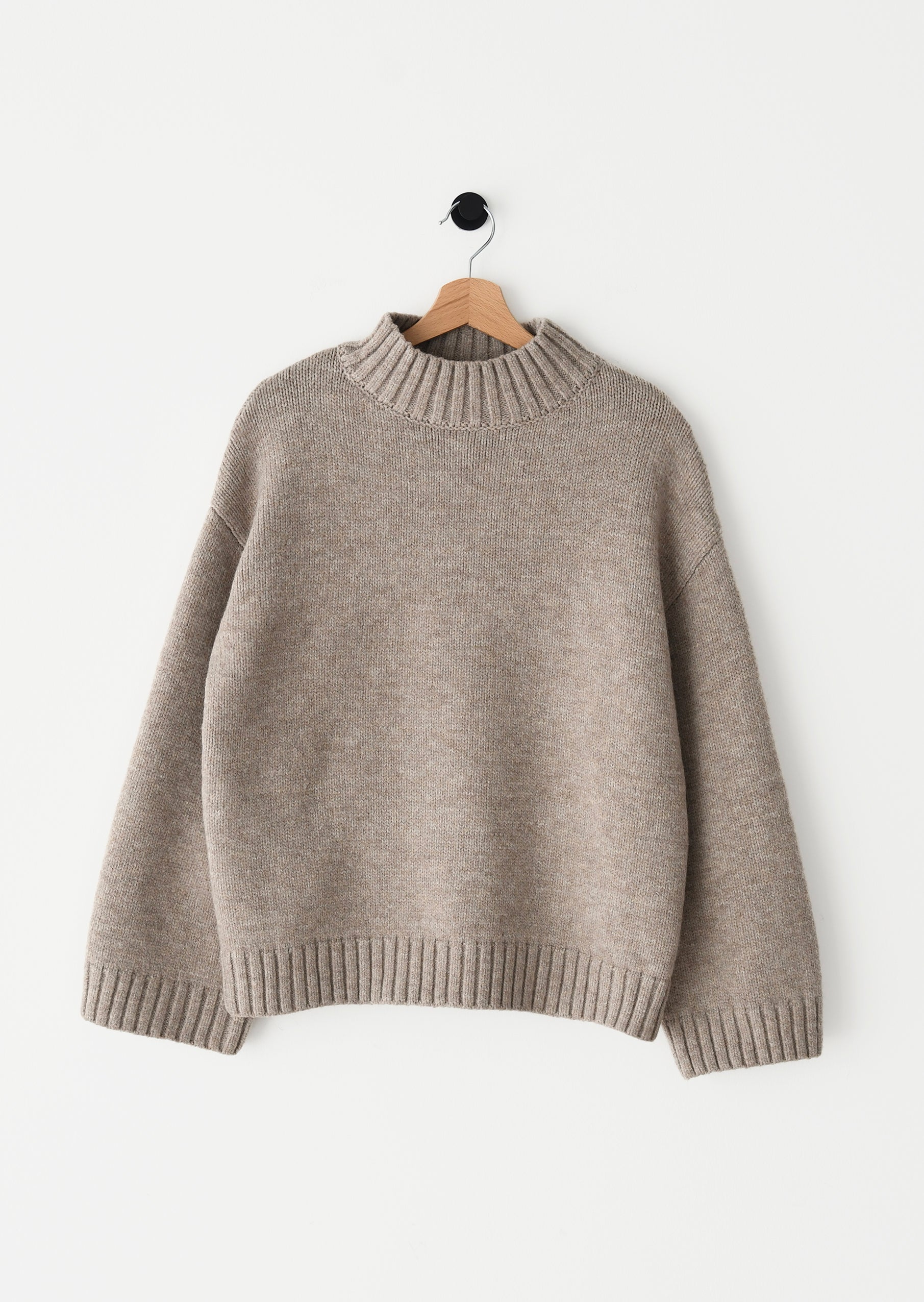 Pull en maille col montant