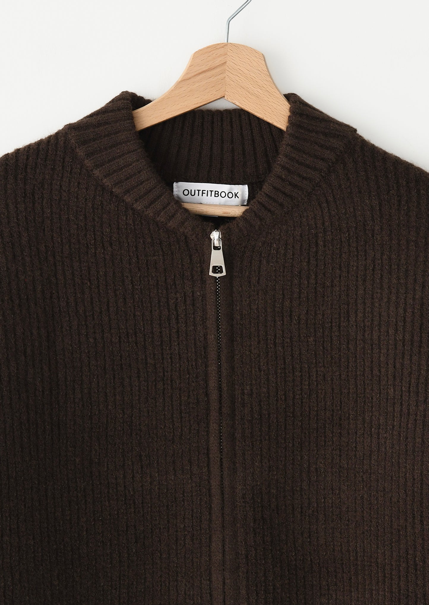 Cárdigan con cremallera de punto