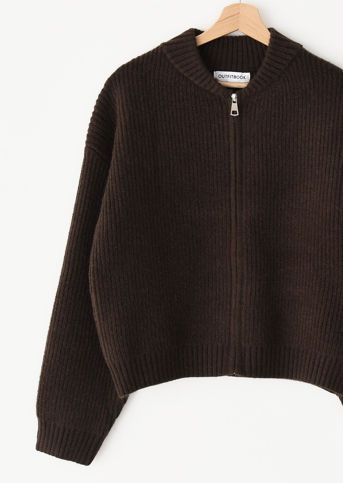 Cárdigan con cremallera de punto