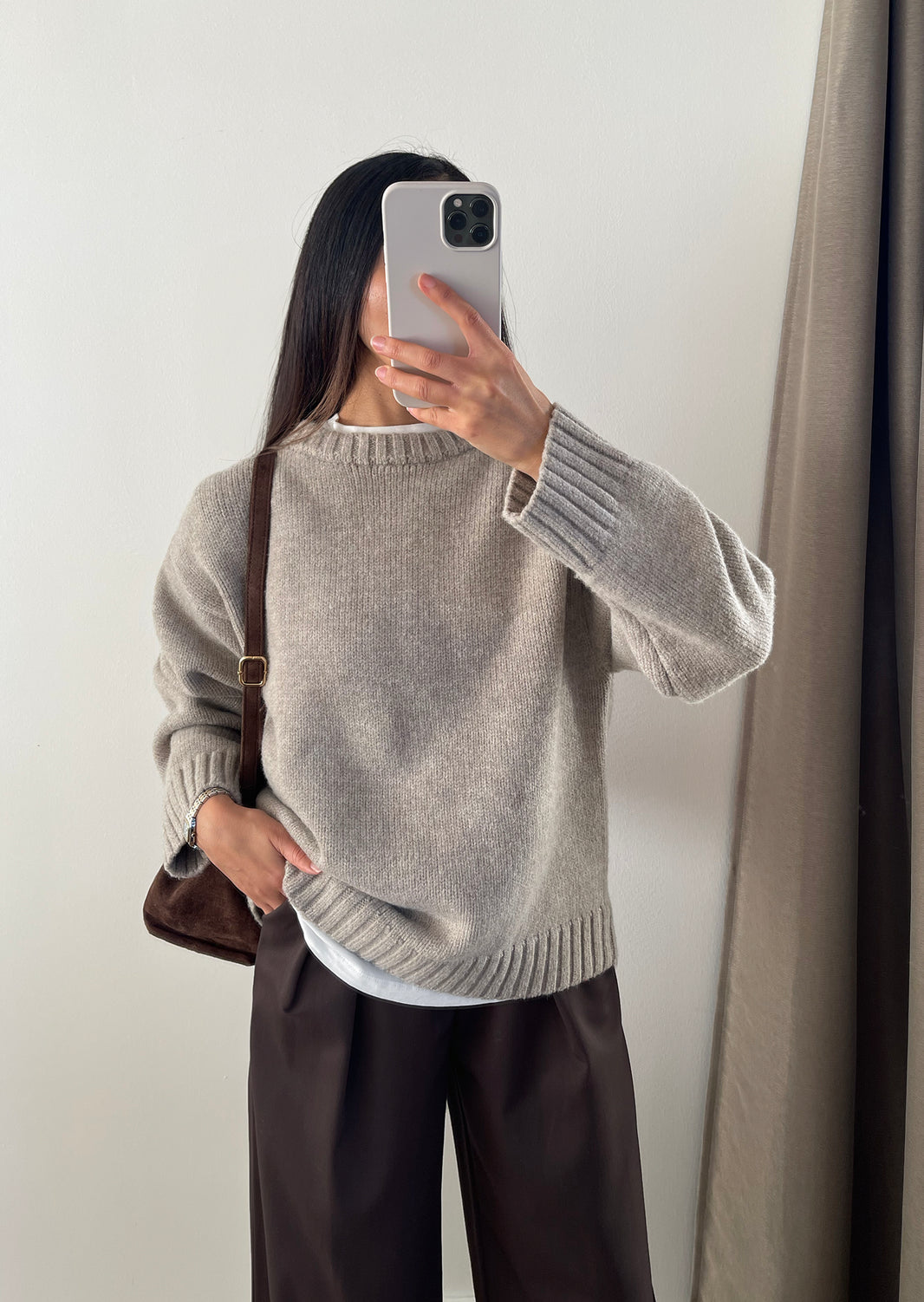 Pull en maille col rond