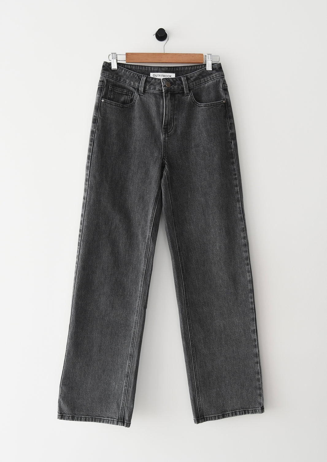 Mid-rise straight leg jeans 