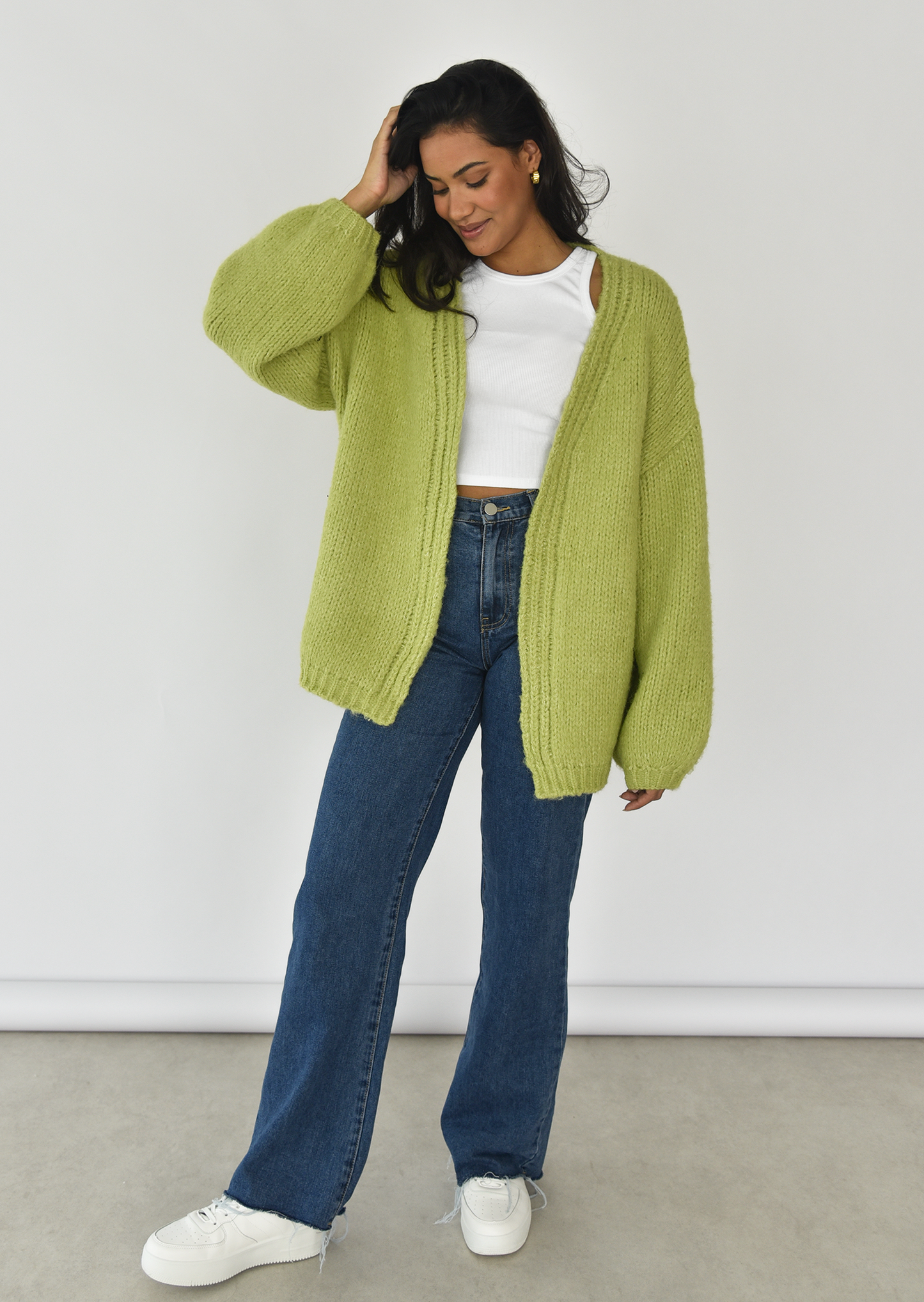 Chunky knitted cardigan