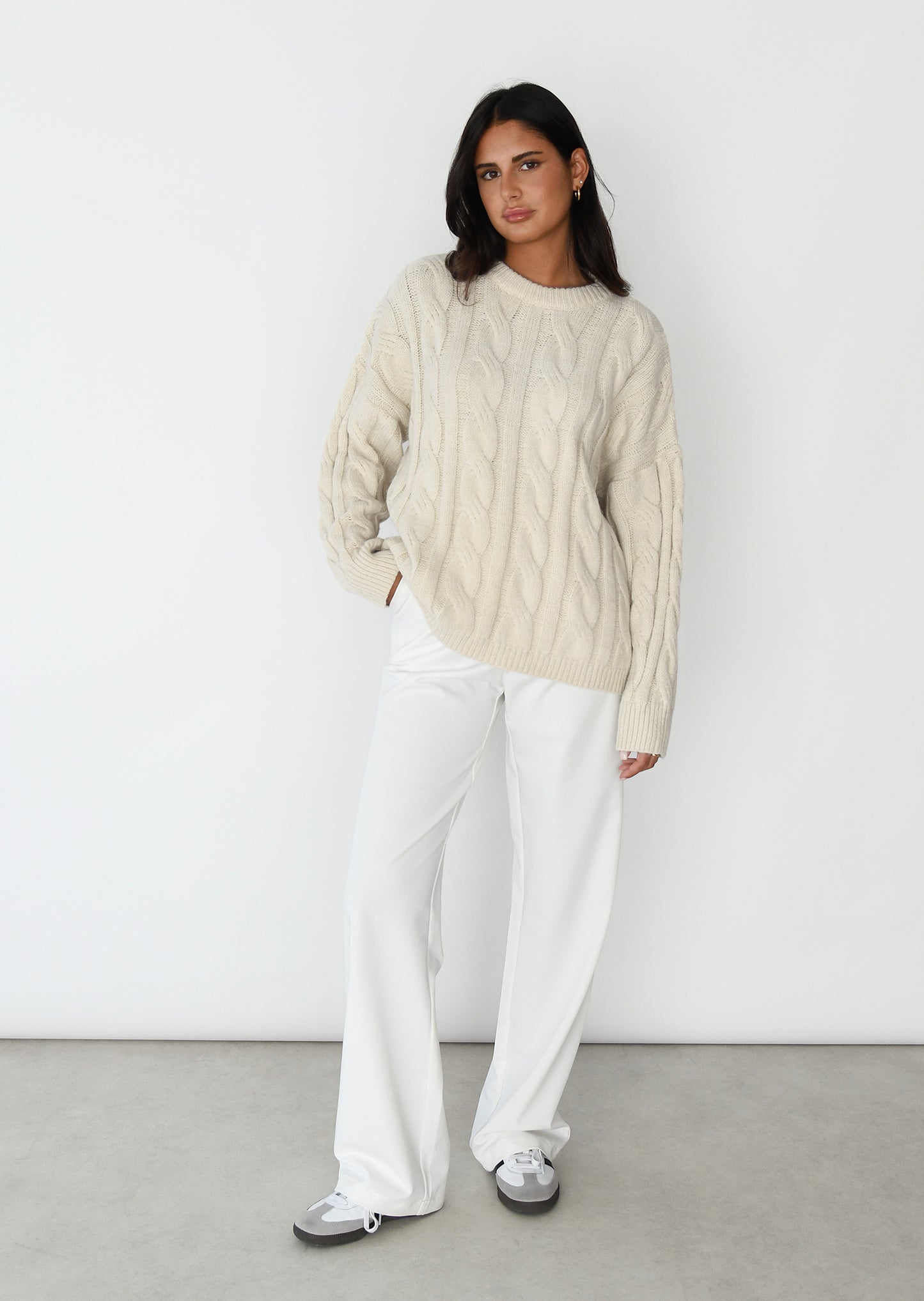 Cable-knit sweater