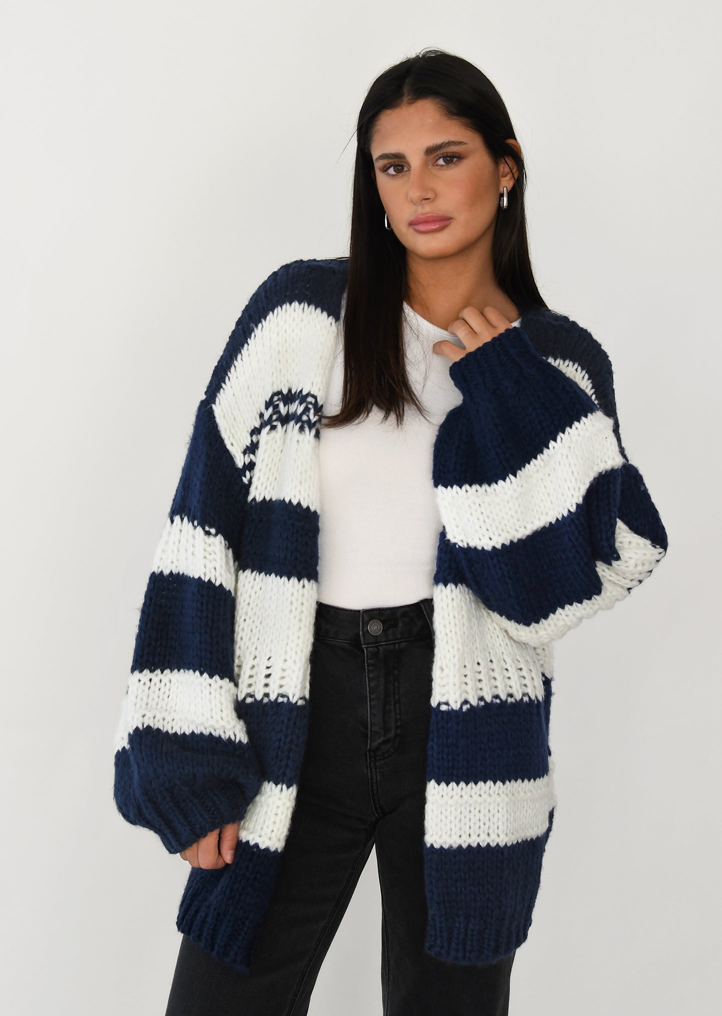 Chunky knitted cardigan