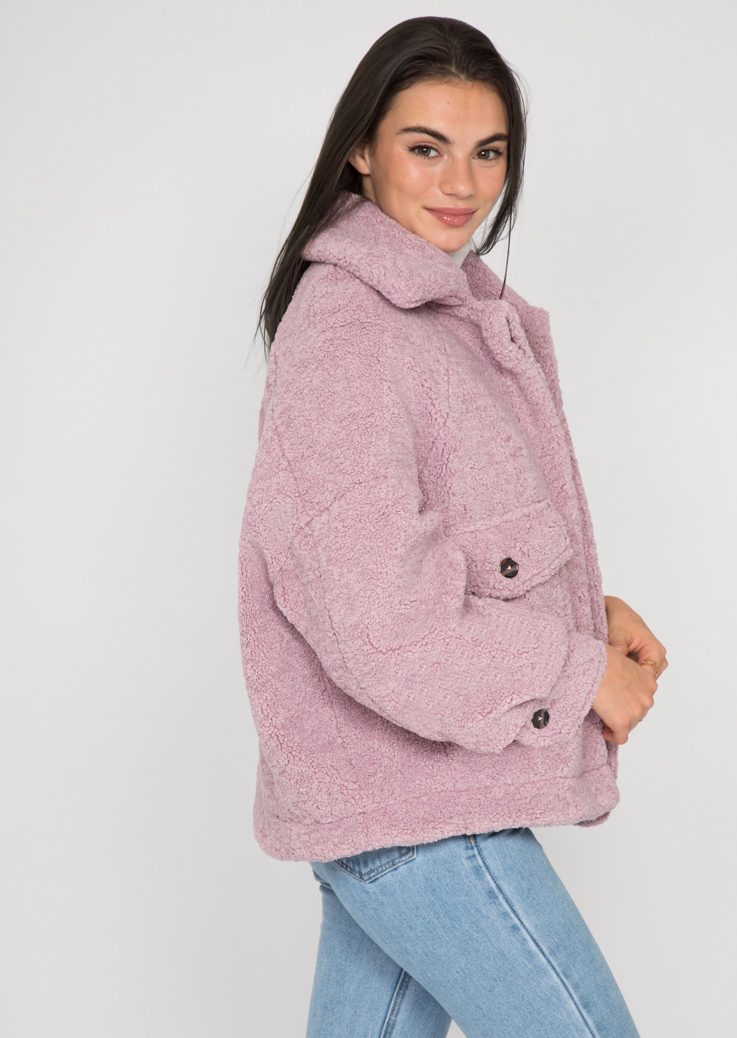 Chaqueta oversize de borreguito