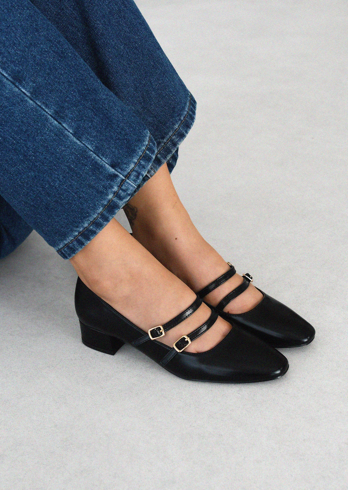 Ballerines à talon brides