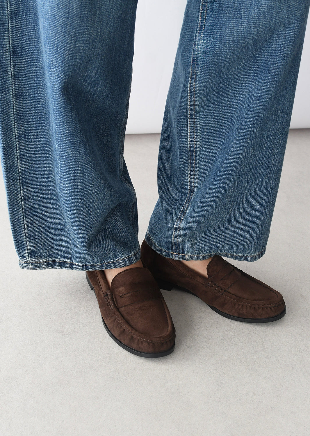 Mocassins effet daim