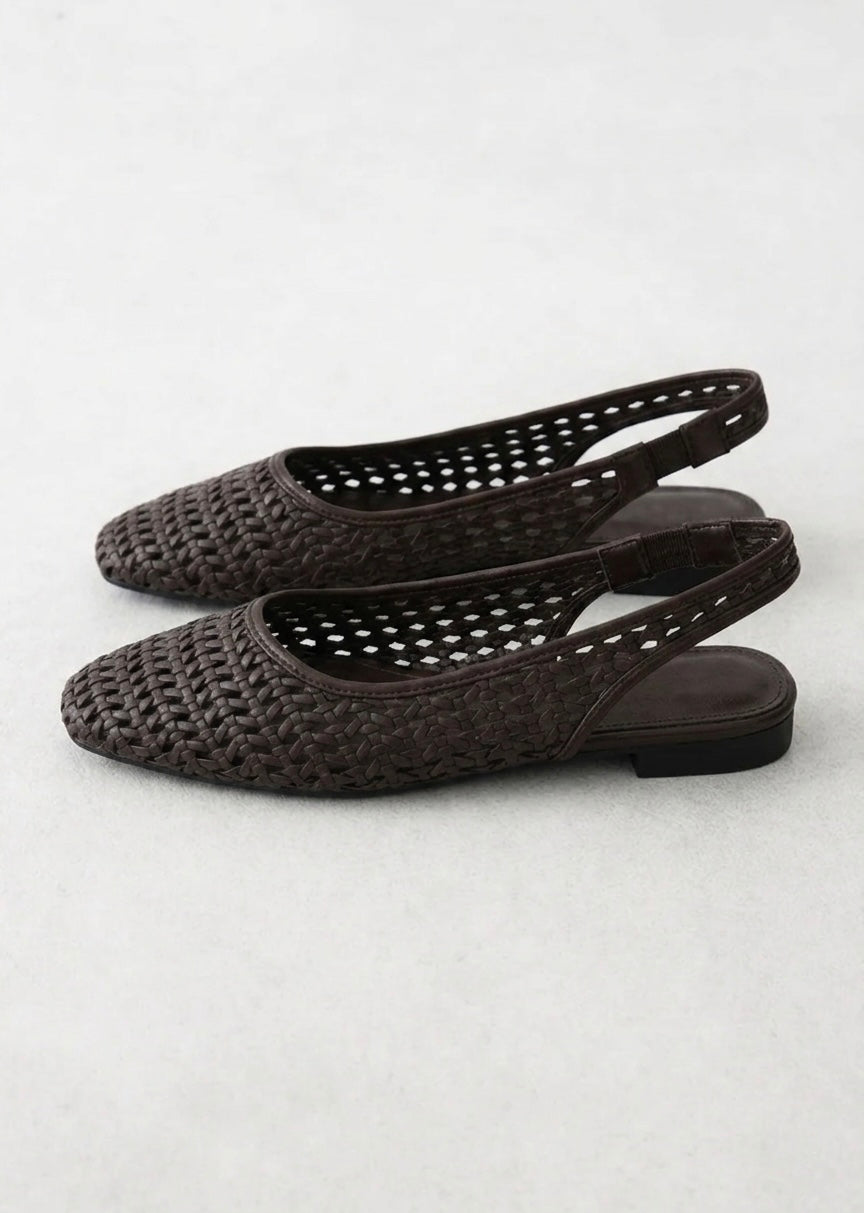 Braided ballerina flats