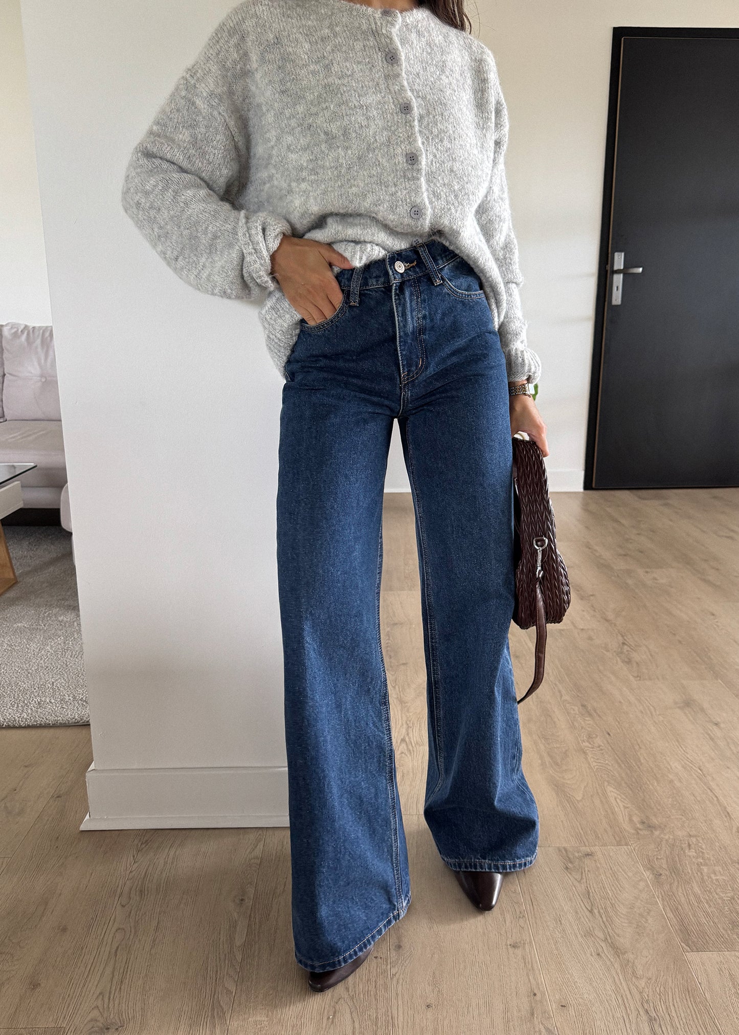 Jean wide-leg taille haute