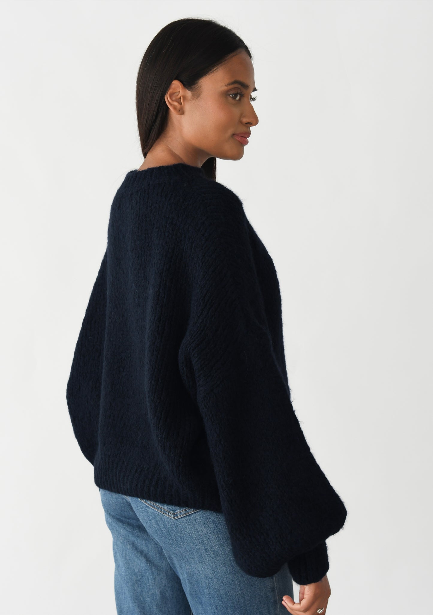 Knit wool-blend sweater 