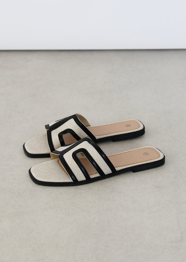 Flat fabric sandals – Outfitbook.fr
