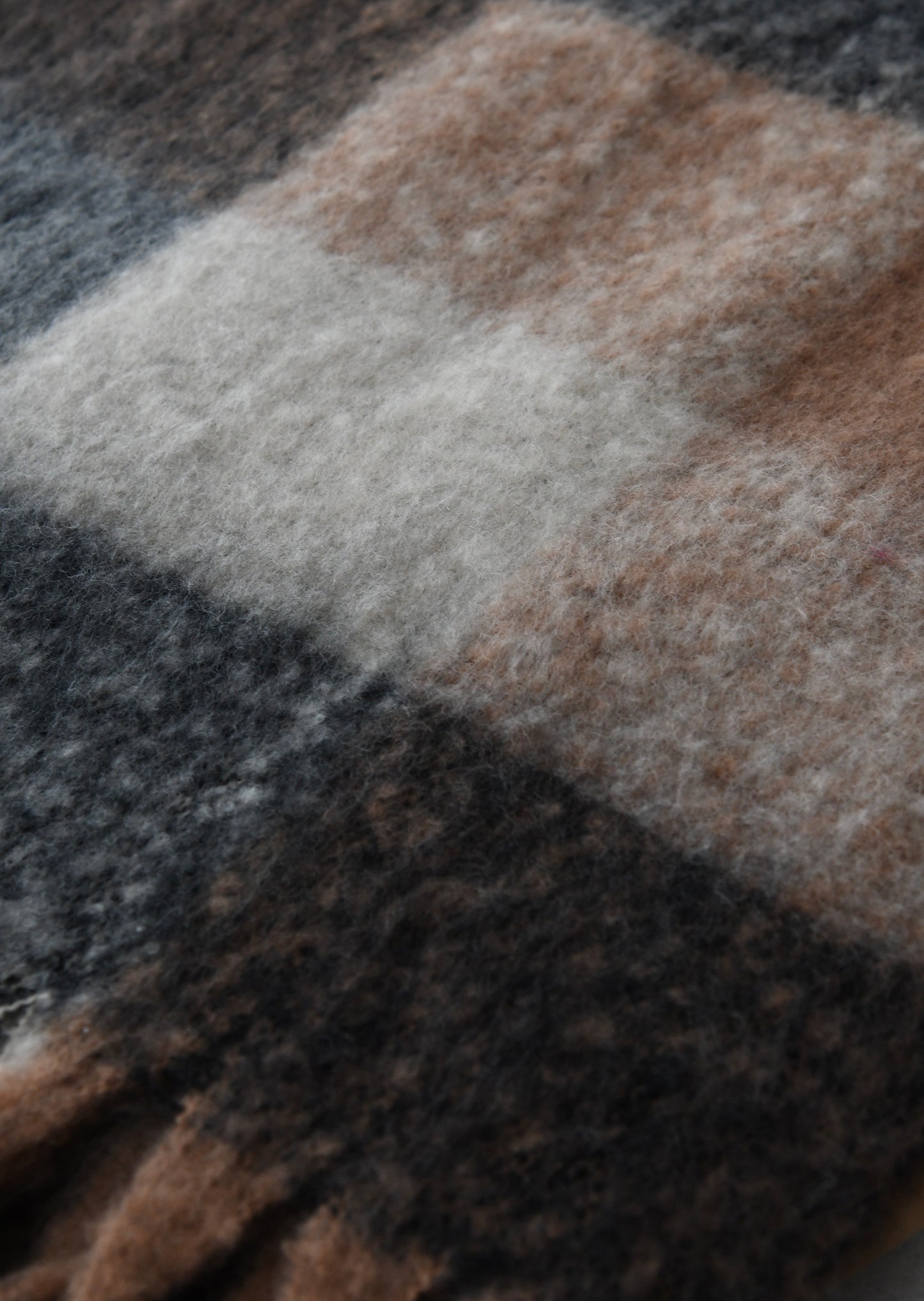 Bufanda cuadros mezcla de lana