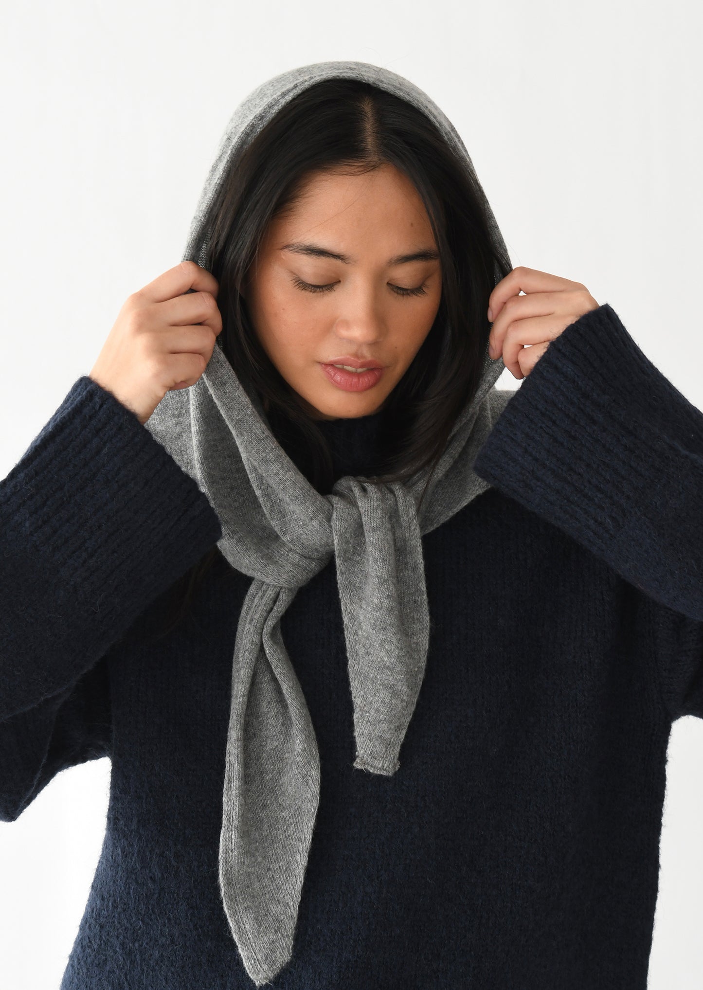 Triangle scarf with wool and cashmere