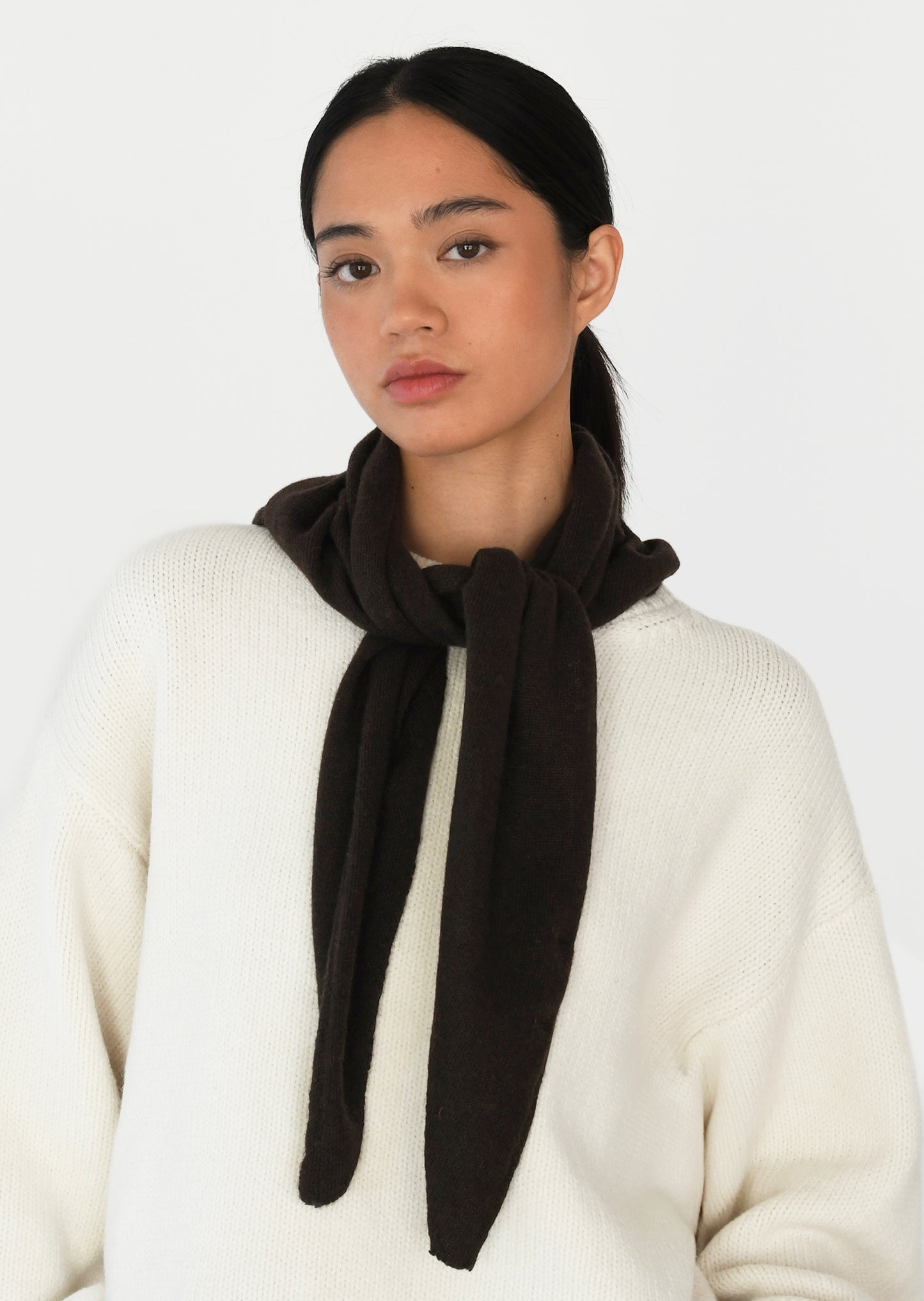 Triangle scarf with wool and cashmere