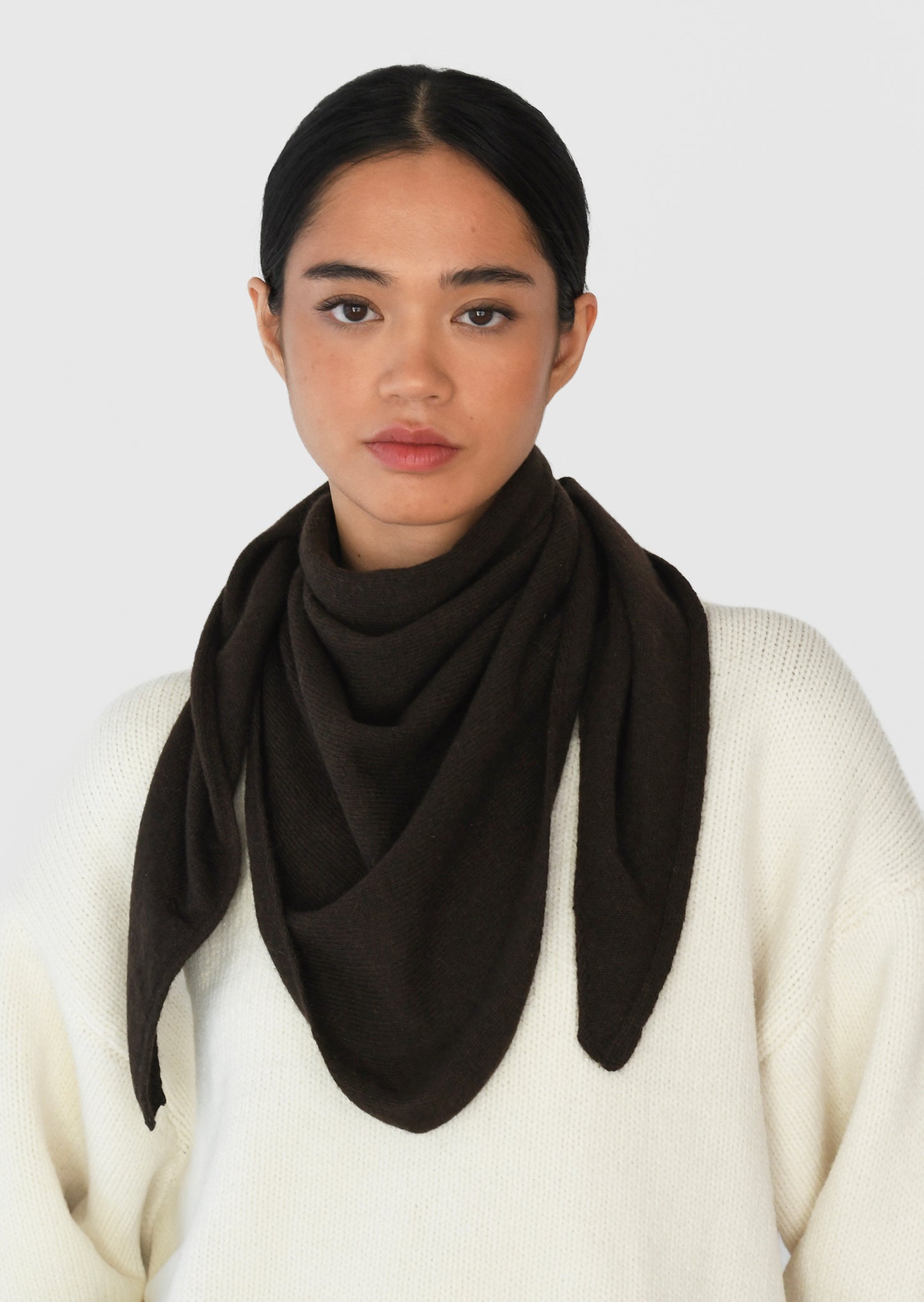 Triangle scarf with wool and cashmere