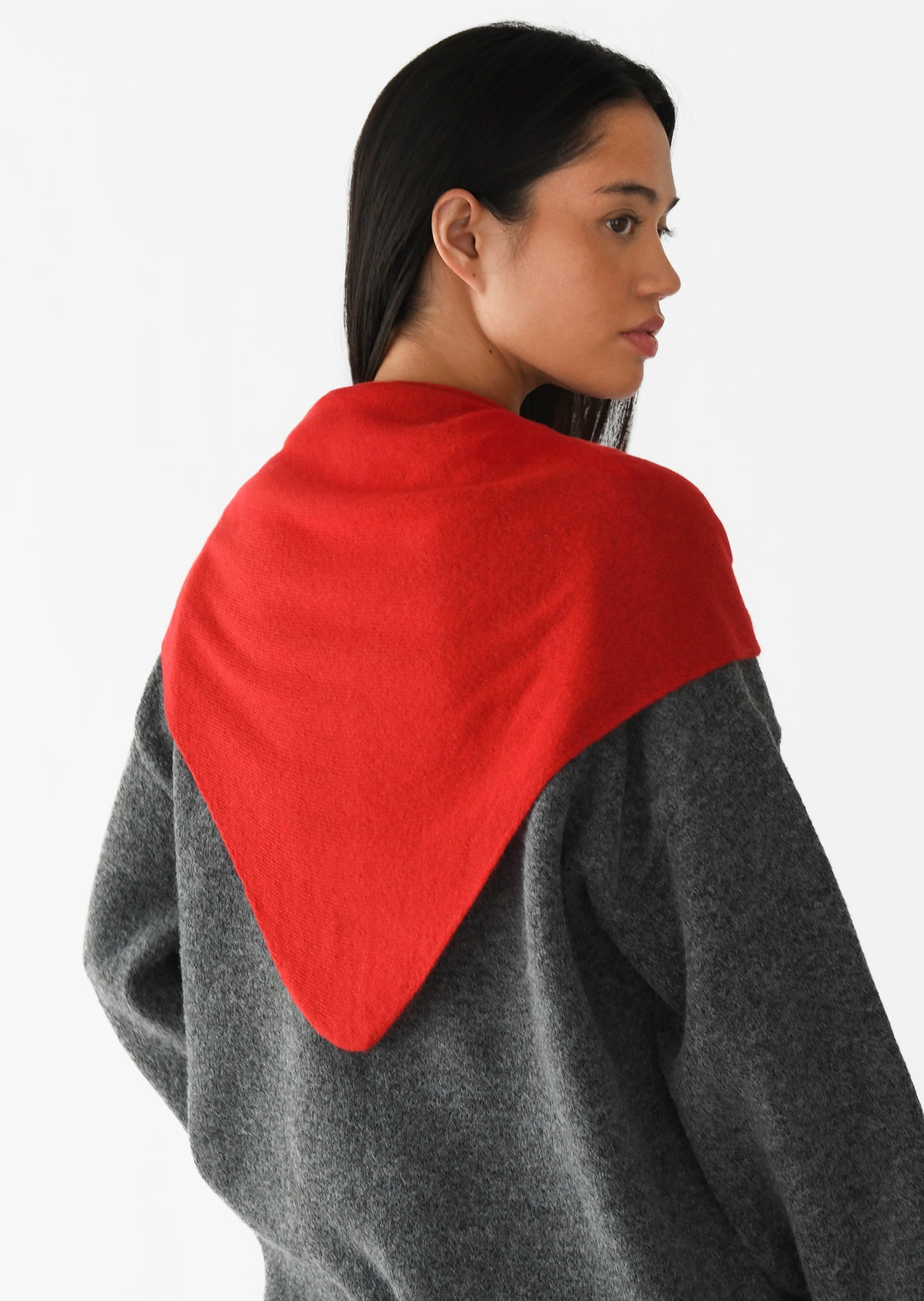 Triangle scarf with wool and cashmere