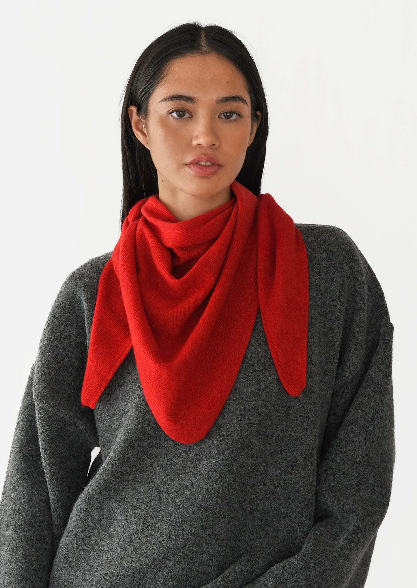 Triangle scarf with wool and cashmere