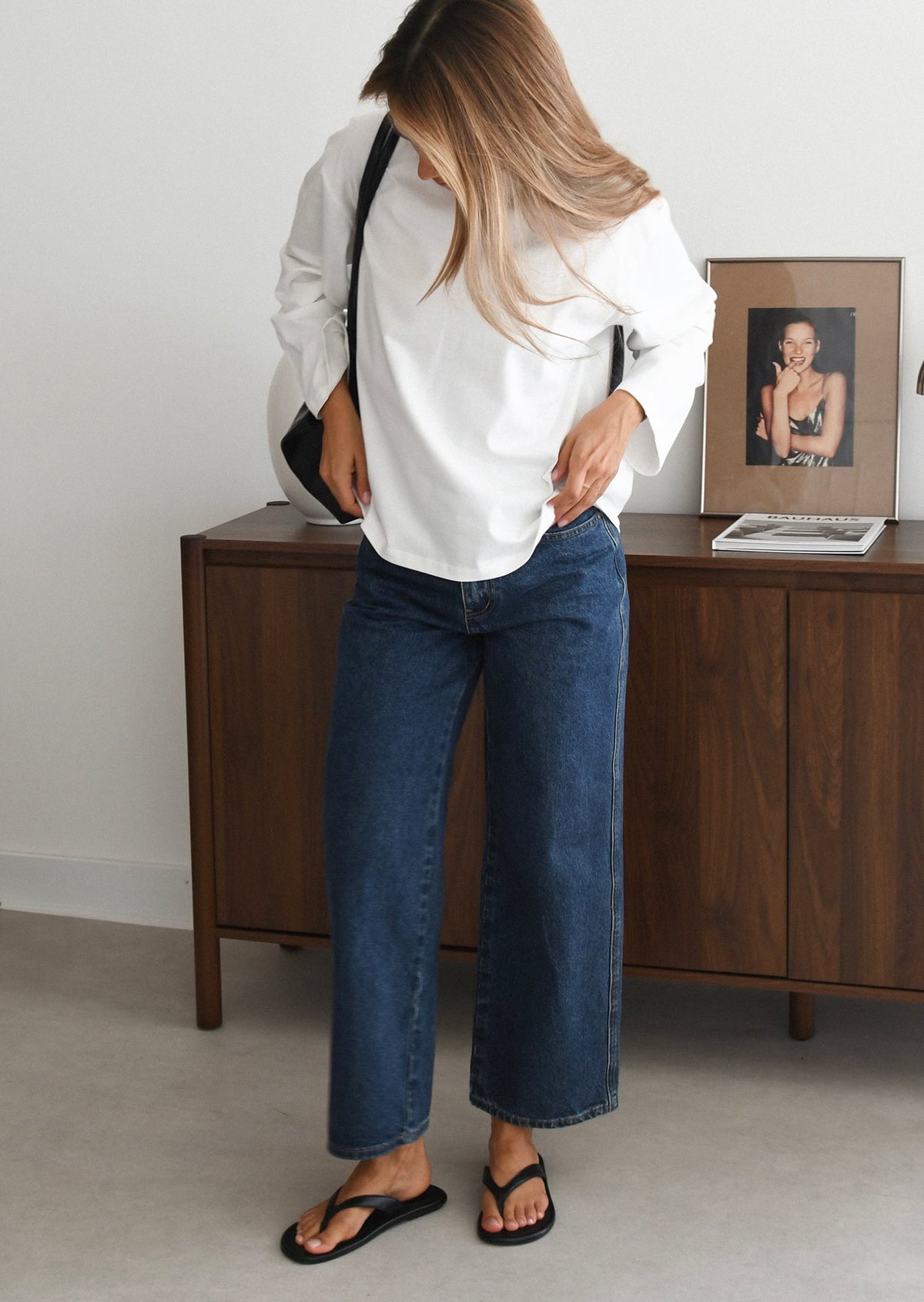 High waist ankle jeans