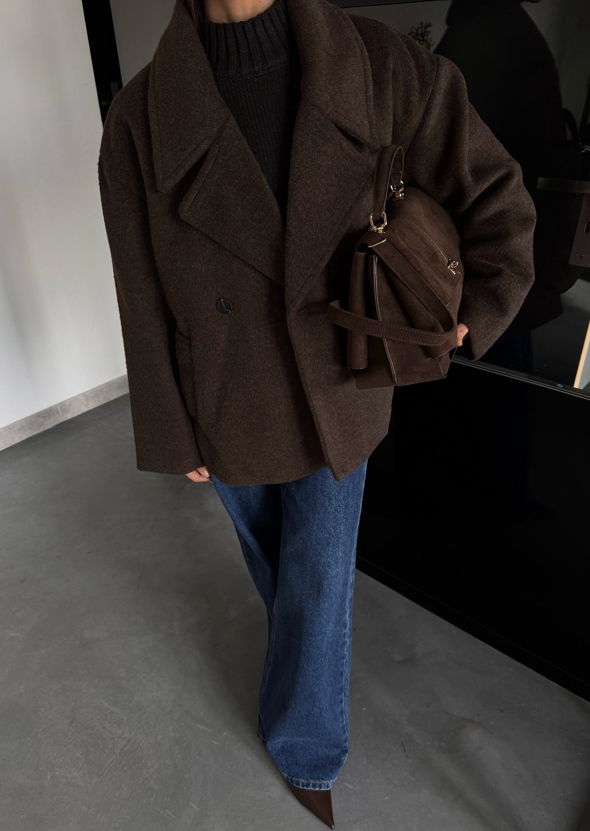 Coat with wool
