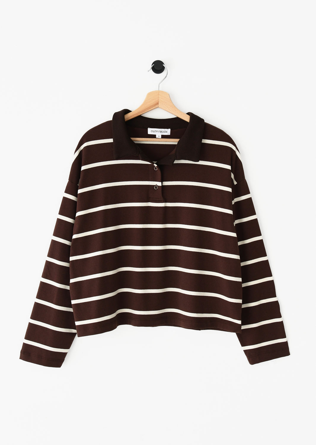 Jersey a rayas cuello polo botones