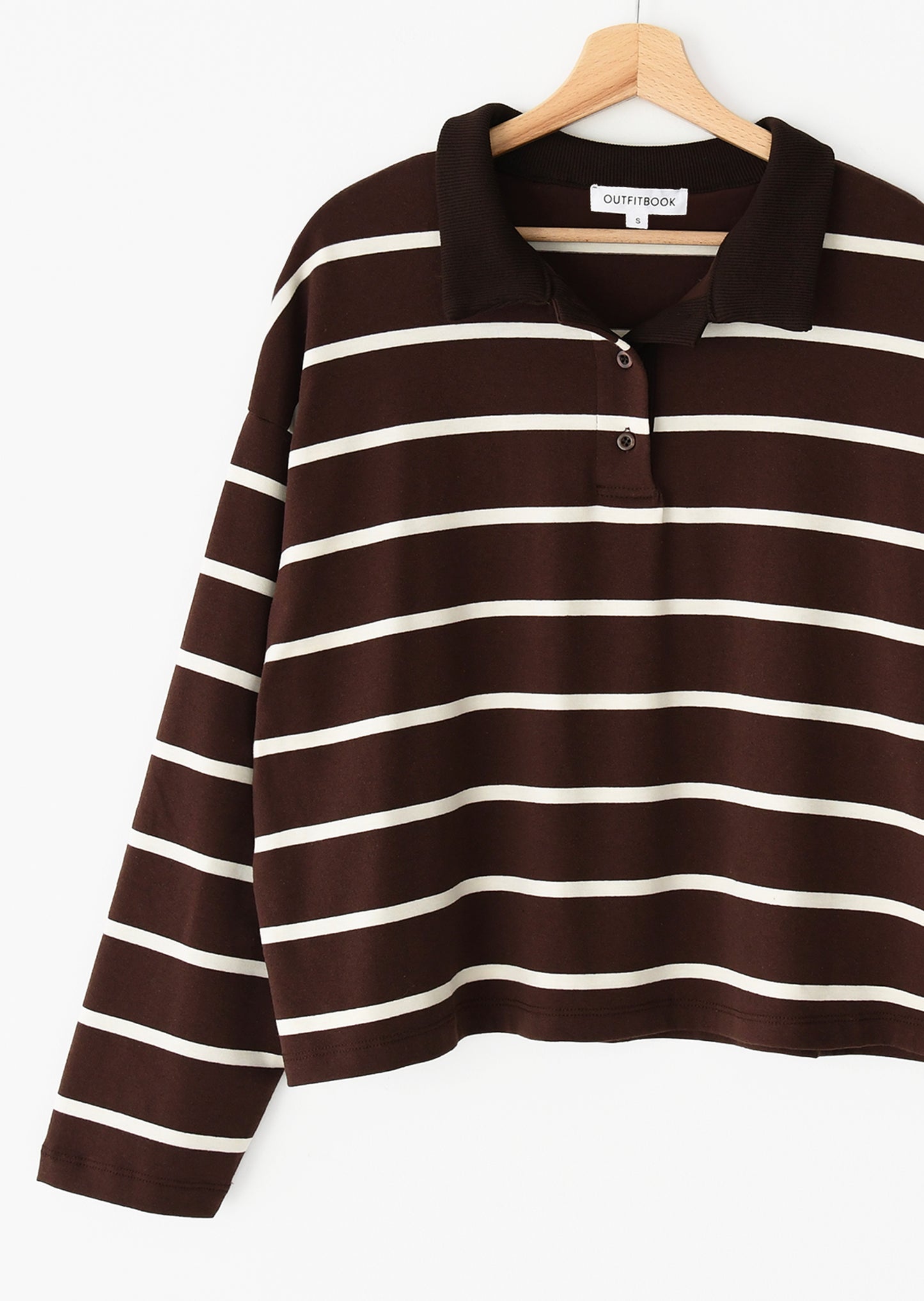 Jersey a rayas cuello polo botones