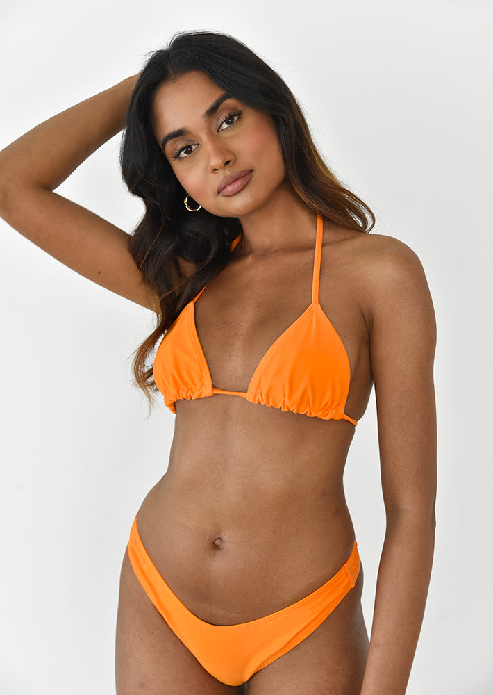 Bas bikini triangle orange