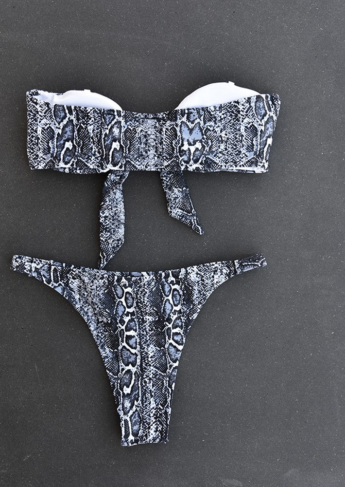 Ensemble bikini à imprimé serpent