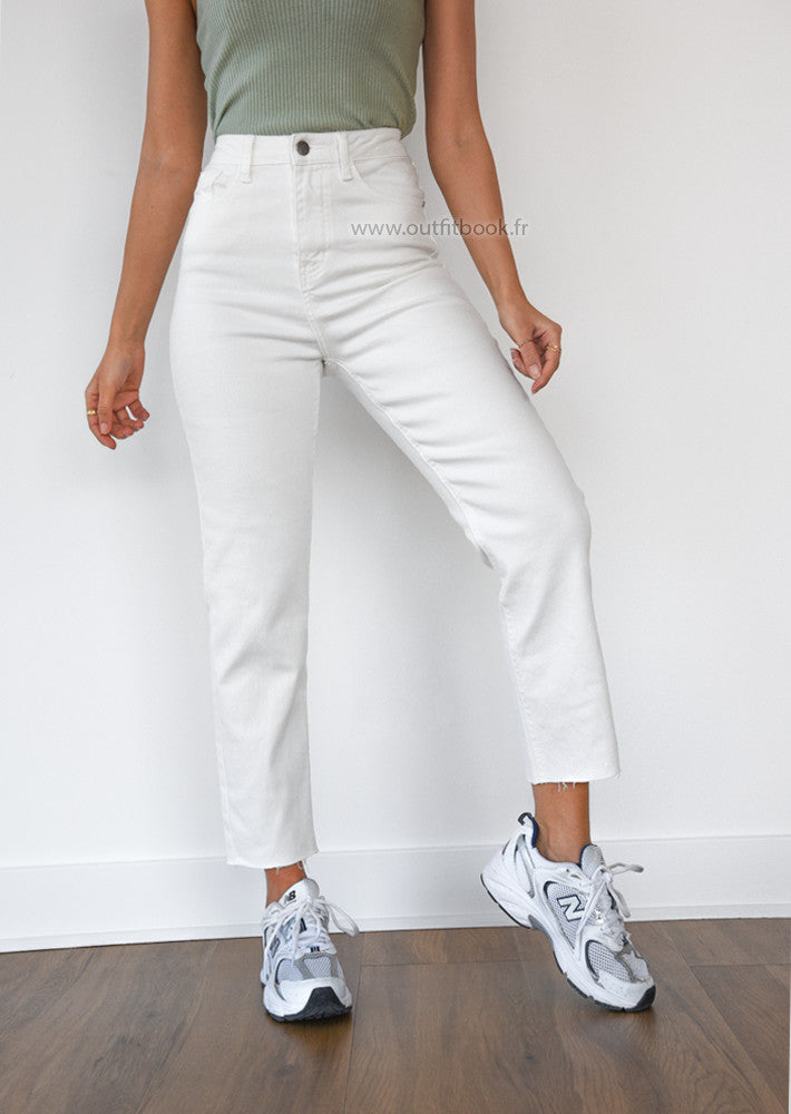 Zapatillas Blancas Mom Jeans Blancos Outfit Mom Jeans Con