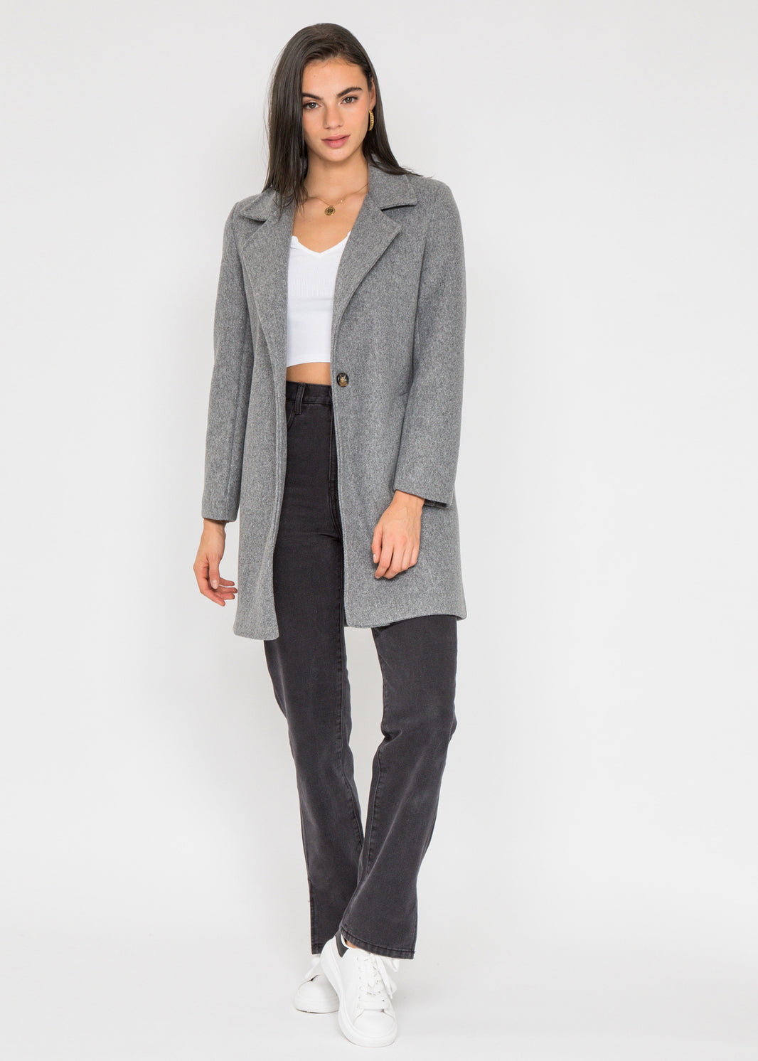 Tailored coat in grey