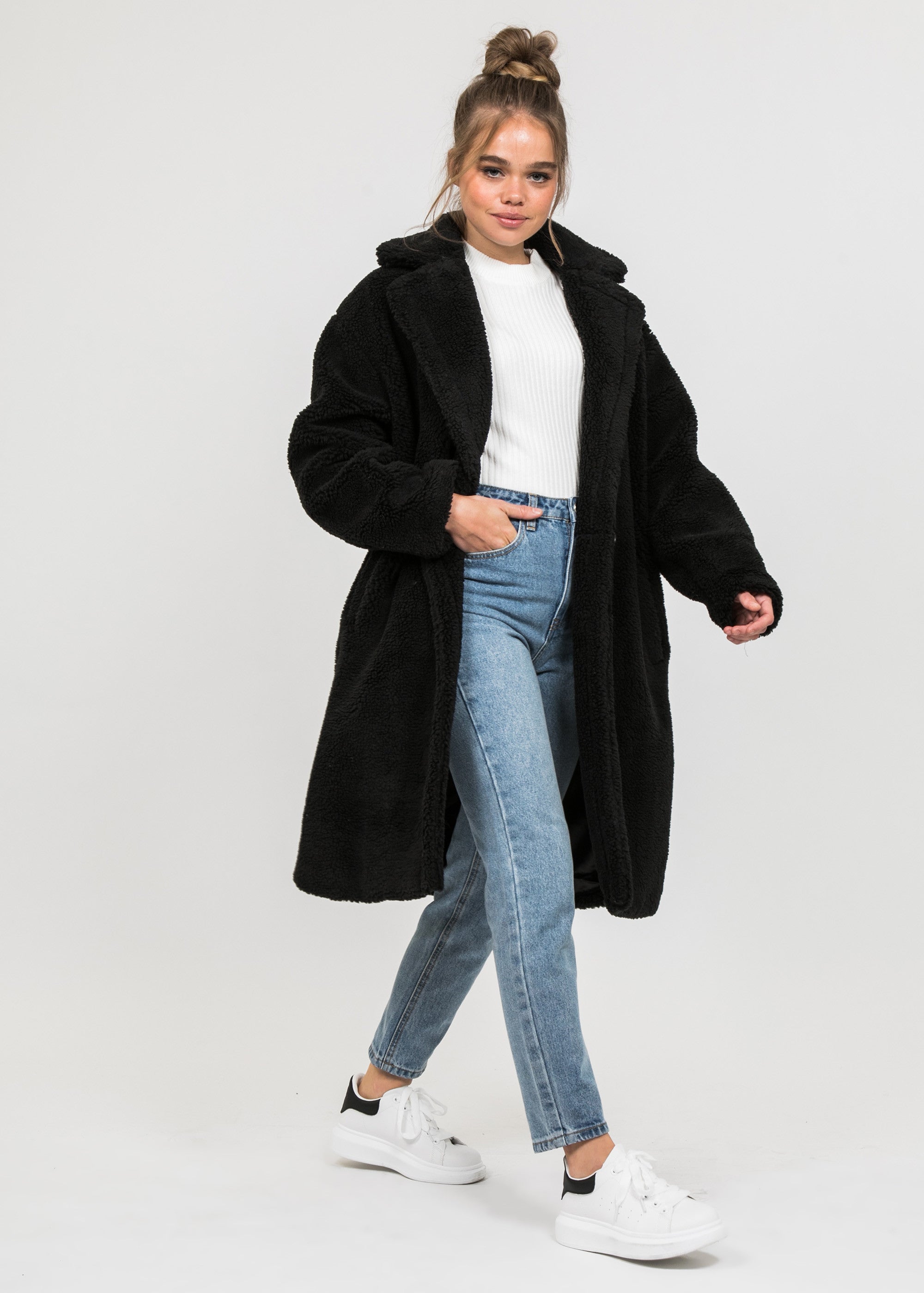 Black teddy coat – Outfitbook.fr