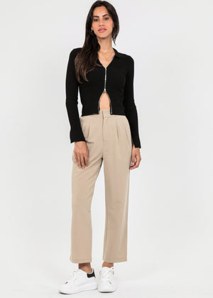 Pantalon De Travail Lafont Ruler Beige/noir - Coton/polyester, Renforts Cordura, Taille 2 (équivalent 36)