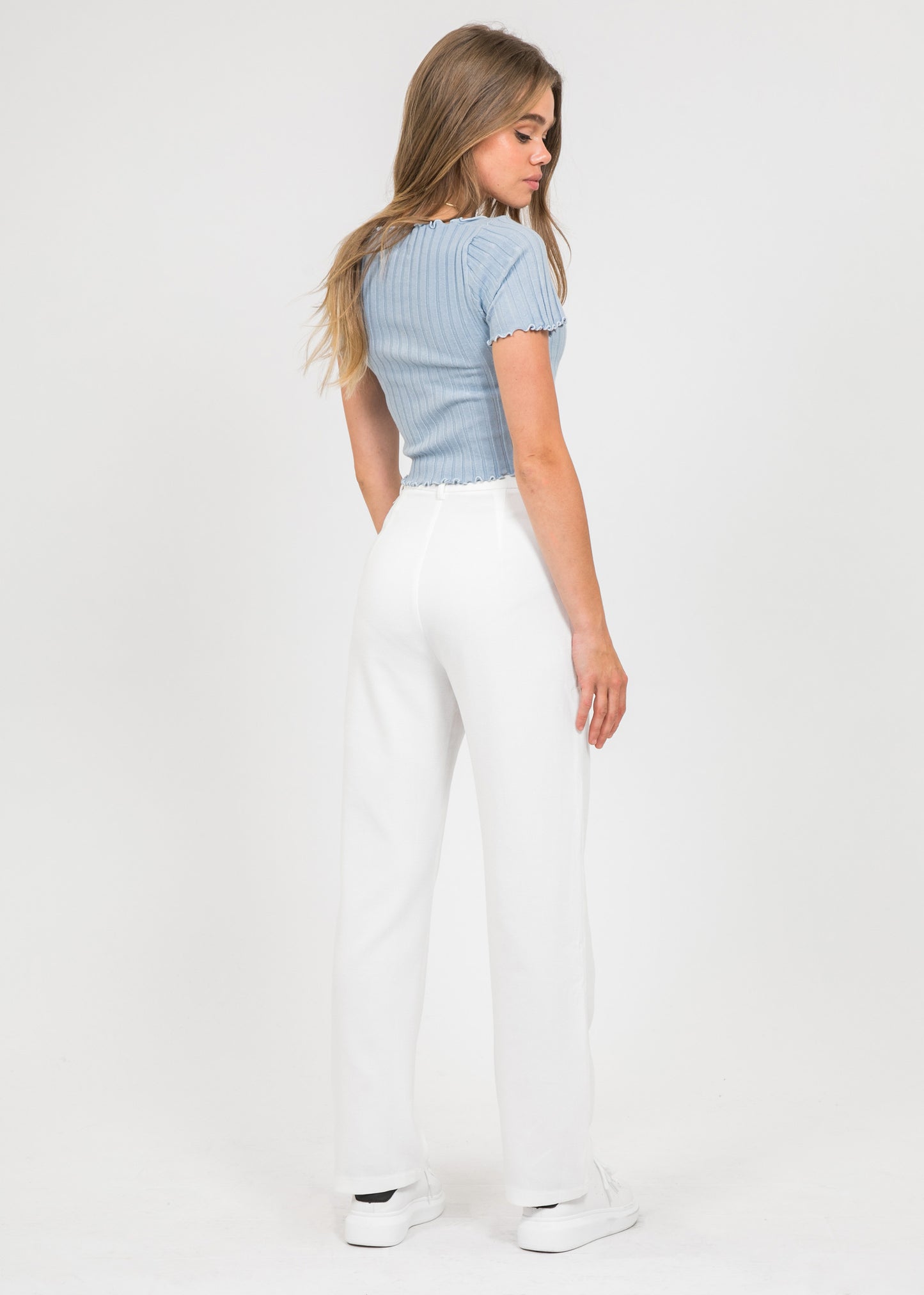 Tailored trousers in white