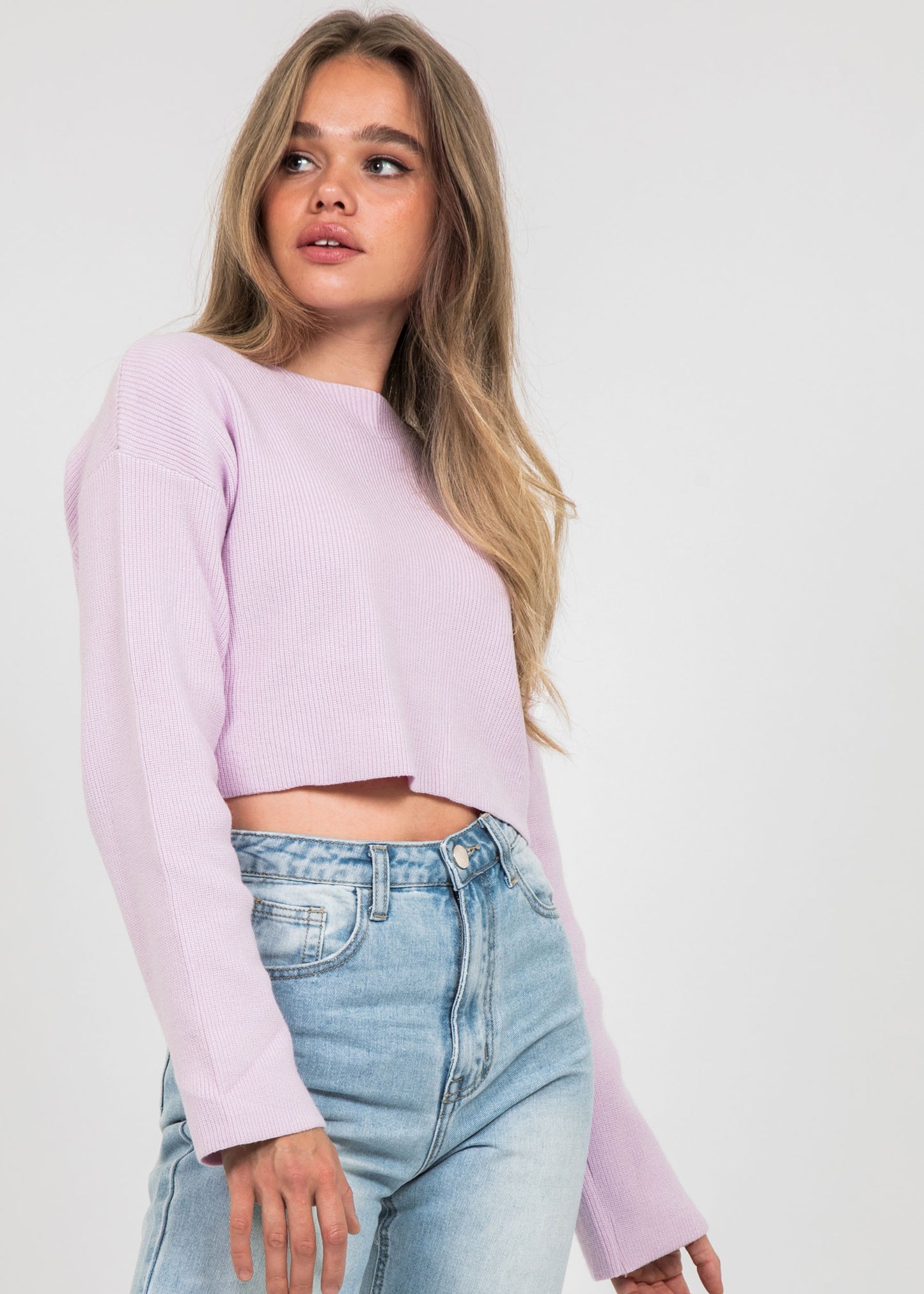 Pull court oversize lilas